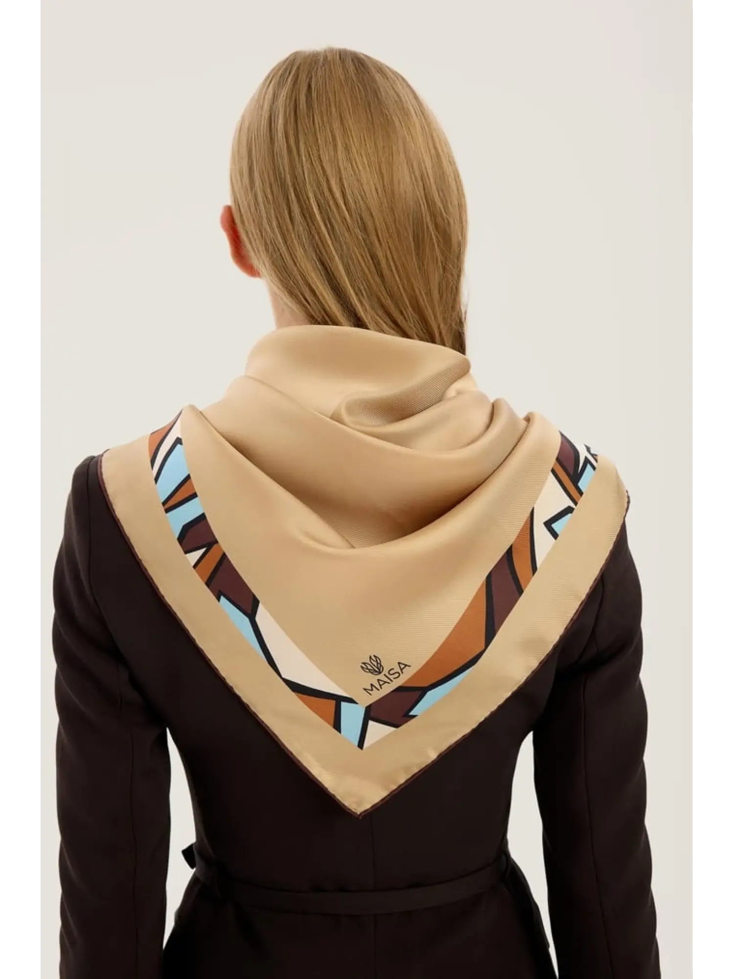 TURUNCU Maisa Aden 90X90 Melburry İpek Eşarp