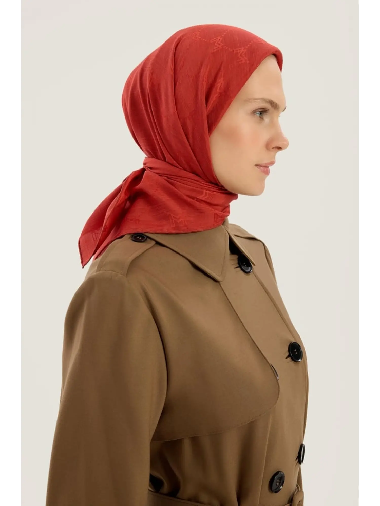 TAŞ Maisa Neda 90X90 Jakarlı Pamuk İpek Eşarp