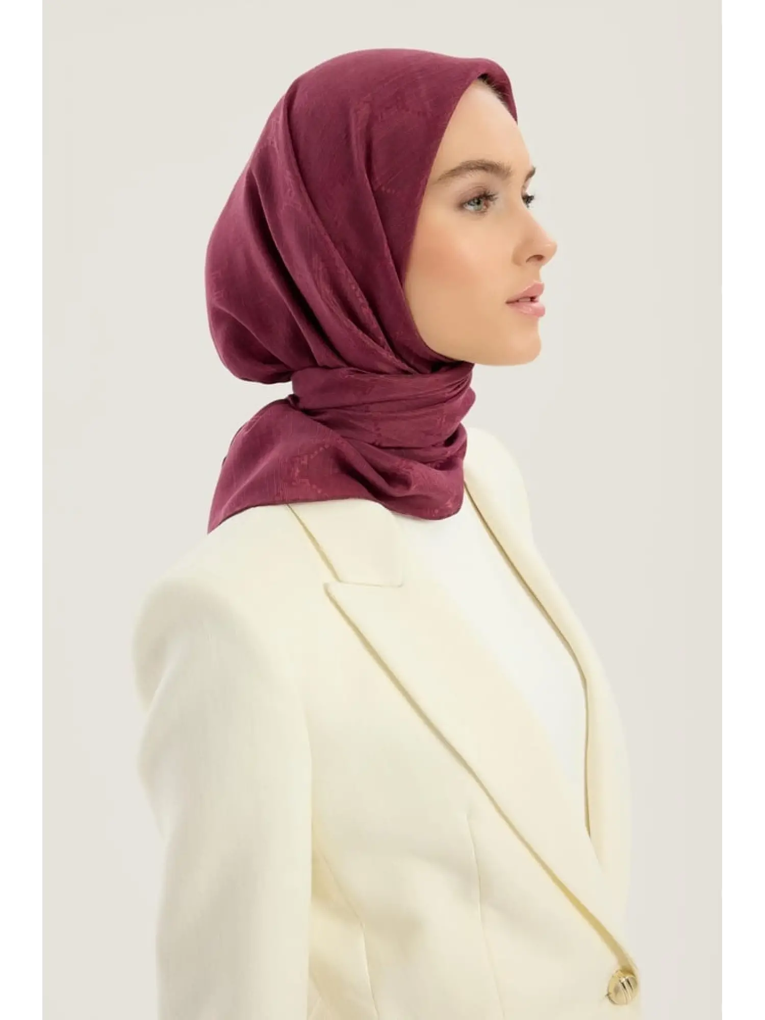 TAŞ Maisa Neda 90X90 Jakarlı Pamuk İpek Eşarp