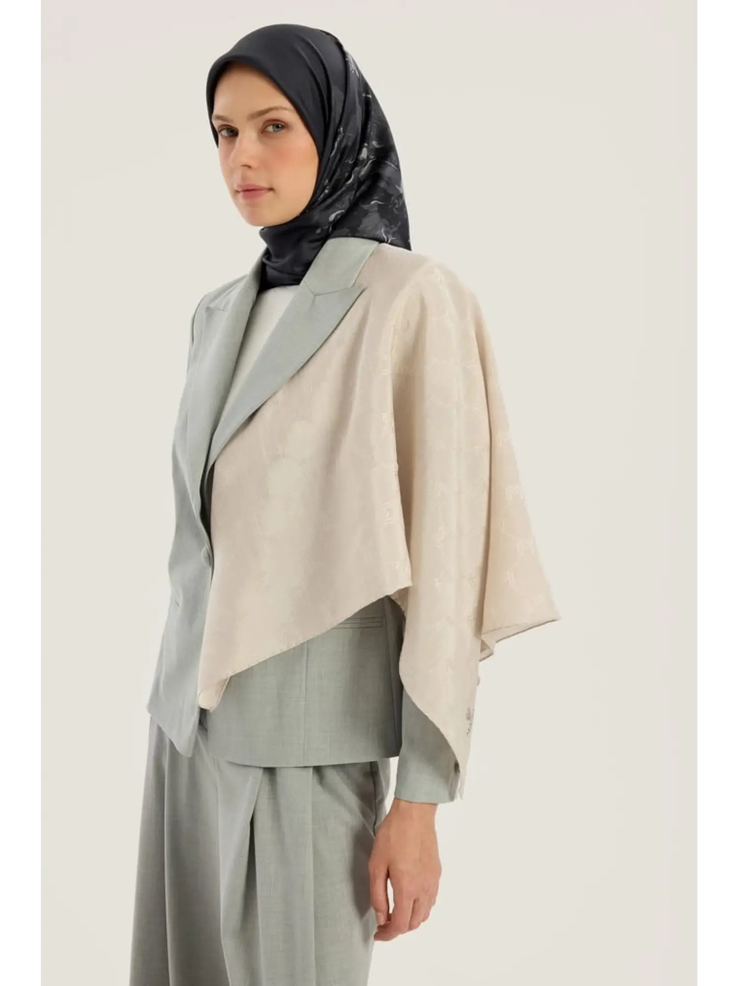 TAŞ Maisa Neda 90X90 Jakarlı Pamuk İpek Eşarp