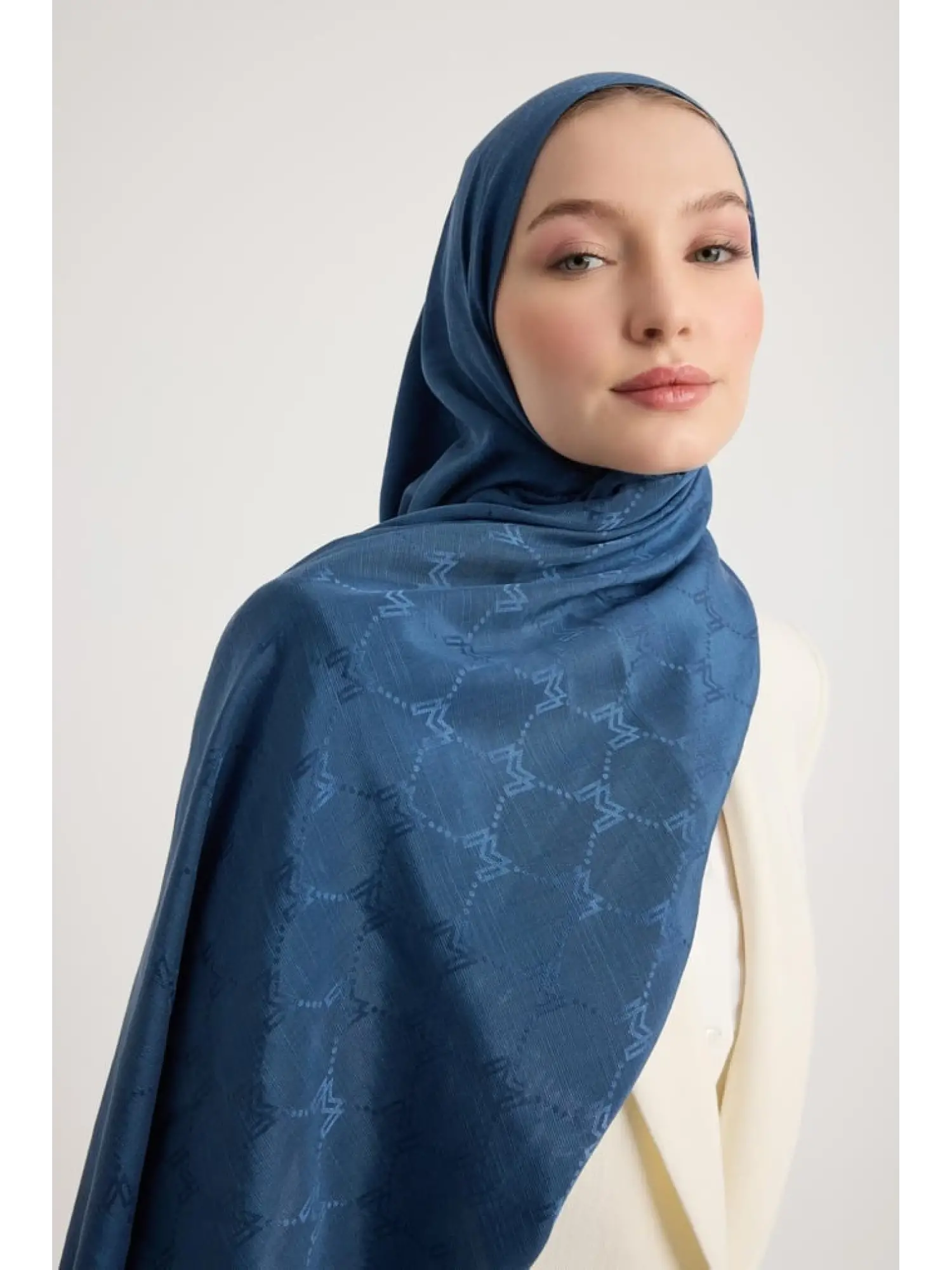 YEŞİL Maisa Neda Jakarlı Pamuk İpek Şal 70x190