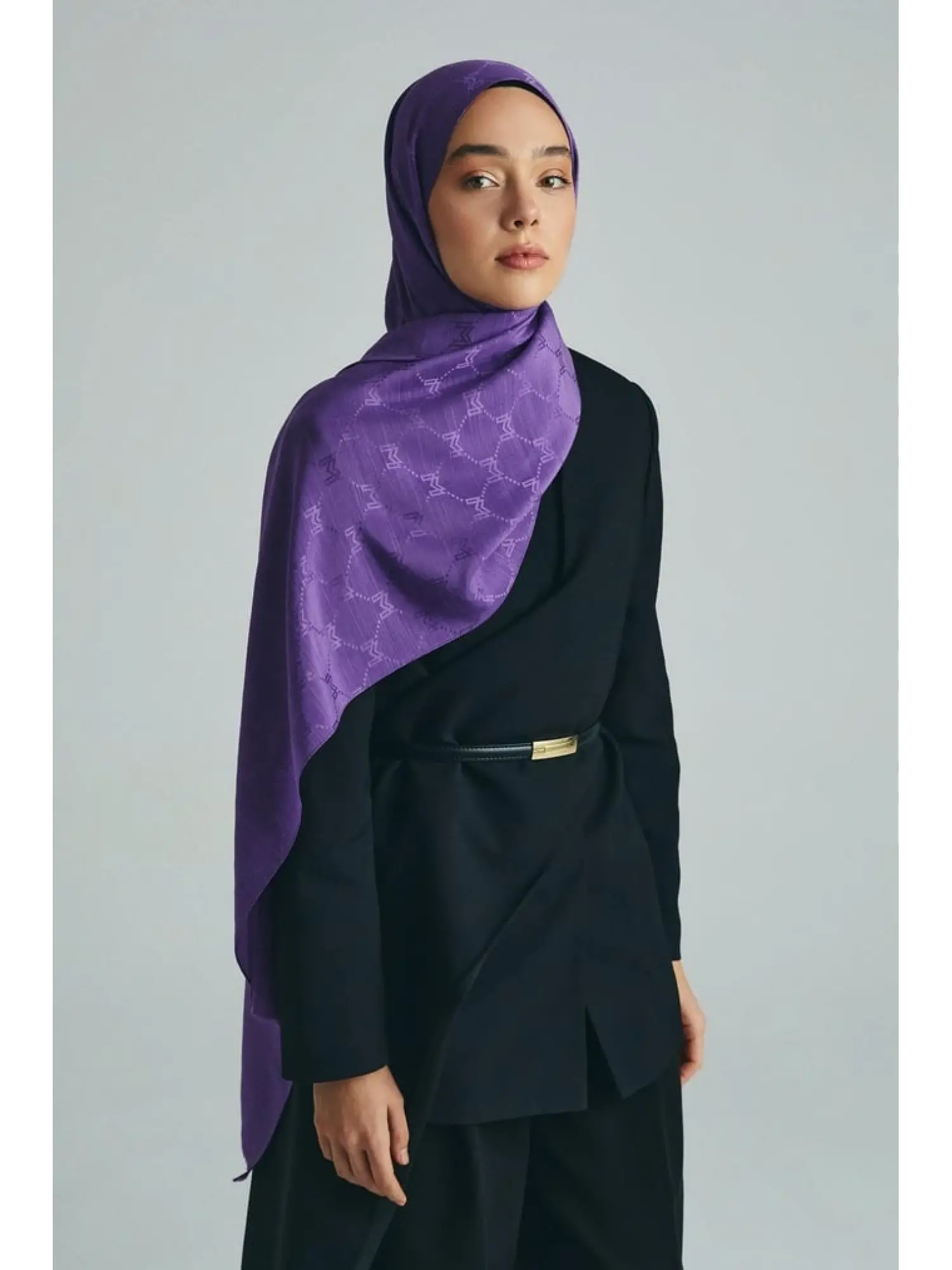 YEŞİL Maisa Neda Jakarlı Pamuk İpek Şal 70x190