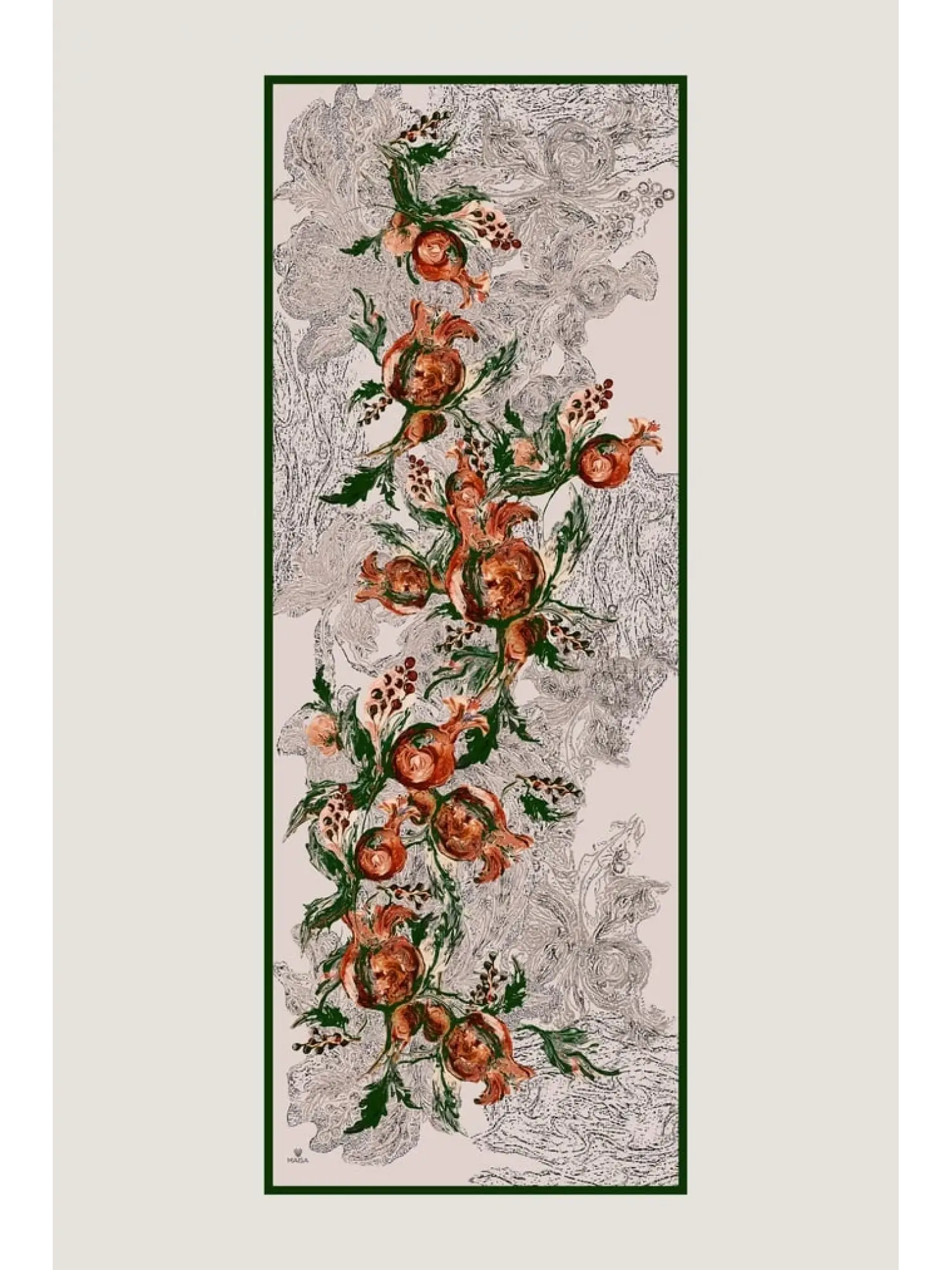 TABA Maisa Narden 70x190 Mulberry İpek Şal