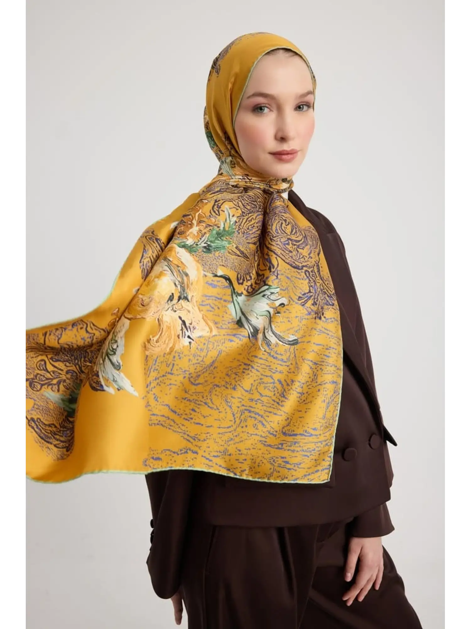 TABA Maisa Narden 70x190 Mulberry İpek Şal