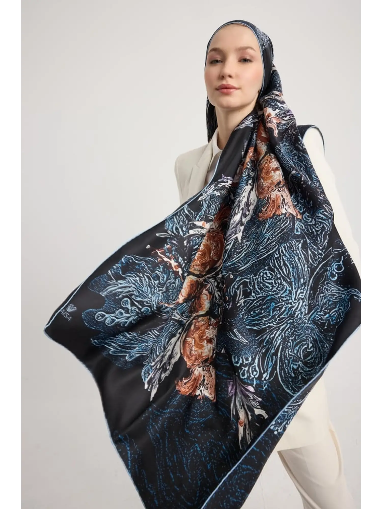 TABA Maisa Narden 70x190 Mulberry İpek Şal