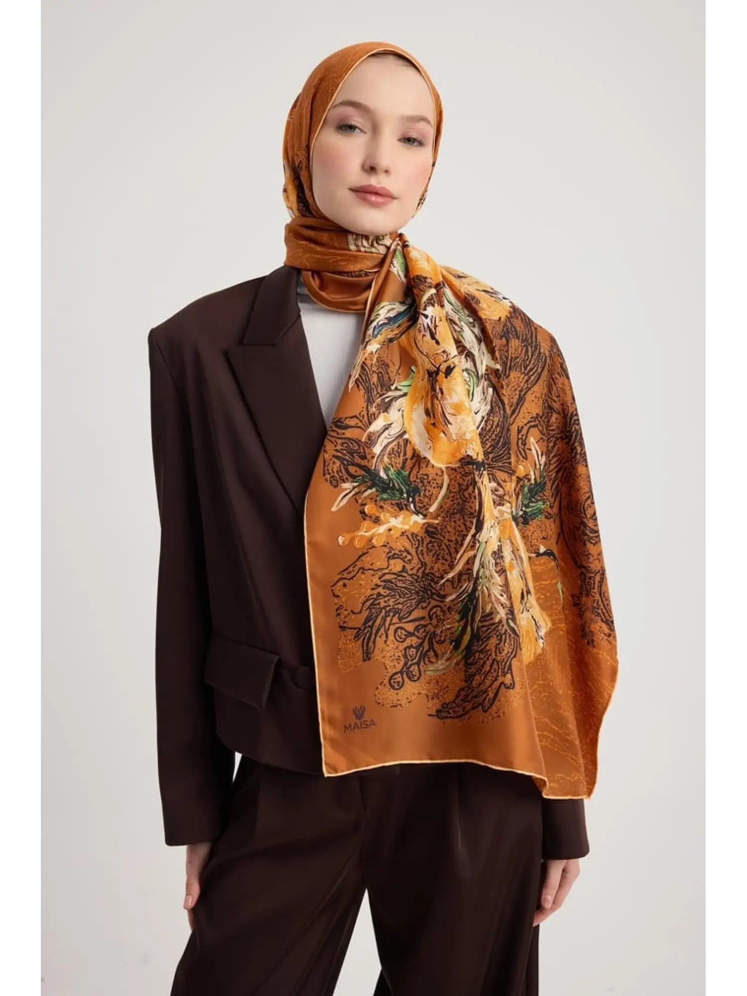 TABA Maisa Narden 70x190 Mulberry İpek Şal