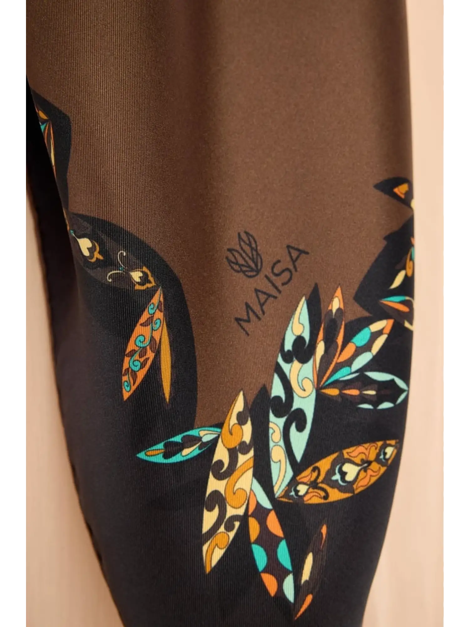 SİYAH Maisa Fer 90X90 Twil İpek Eşarp