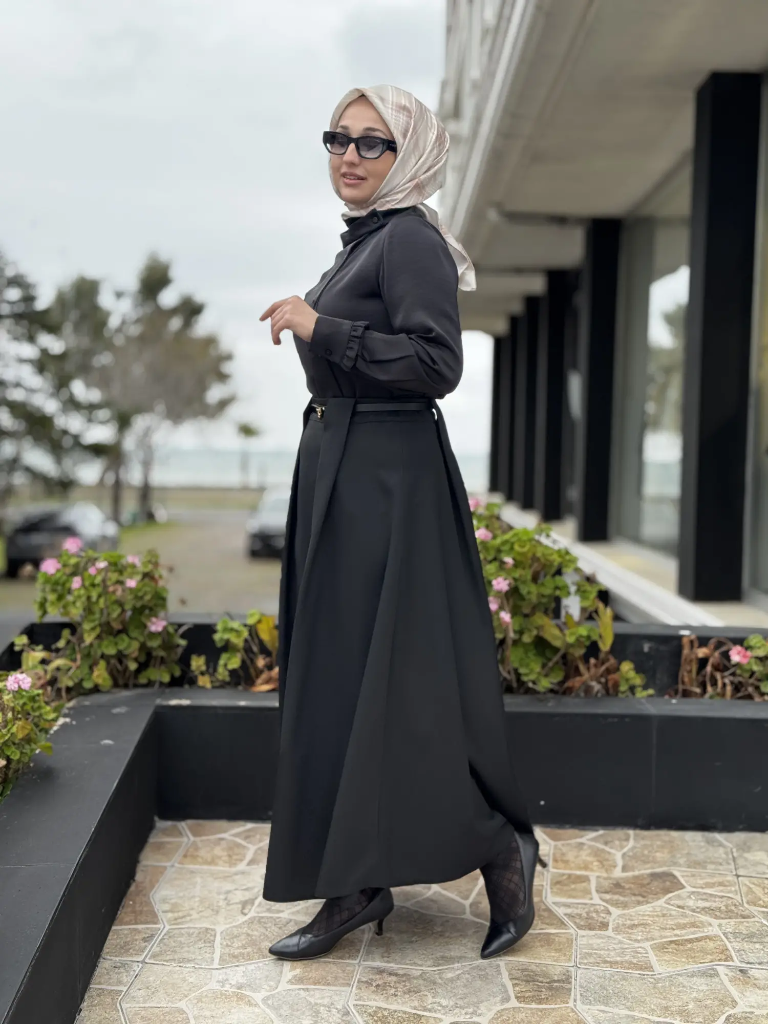 Ghisa Kemerli Pile Detaylı Etek G5385