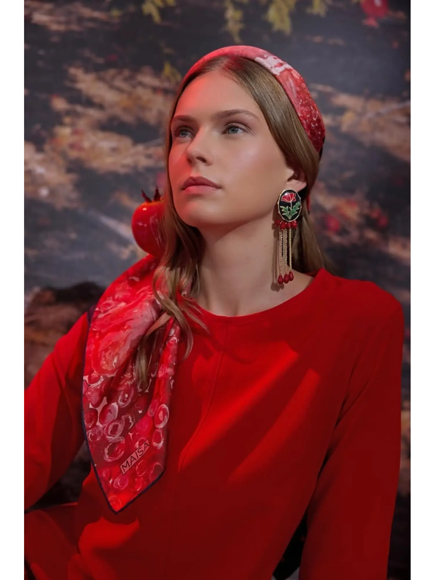 Maisa Narla 90X90 Twil İpek Eşarp