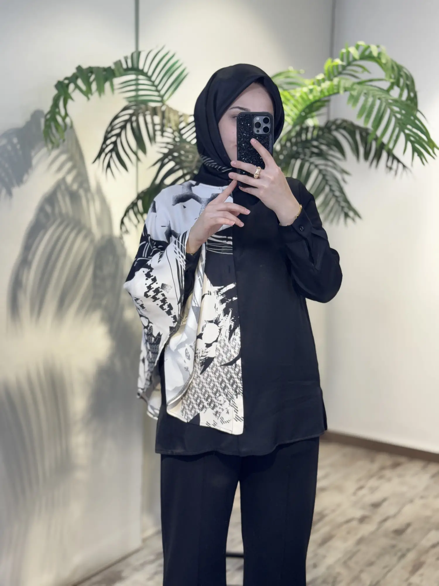 Tığ Triko Çırarılabilir Şal Kombinli Gömlek GML4047