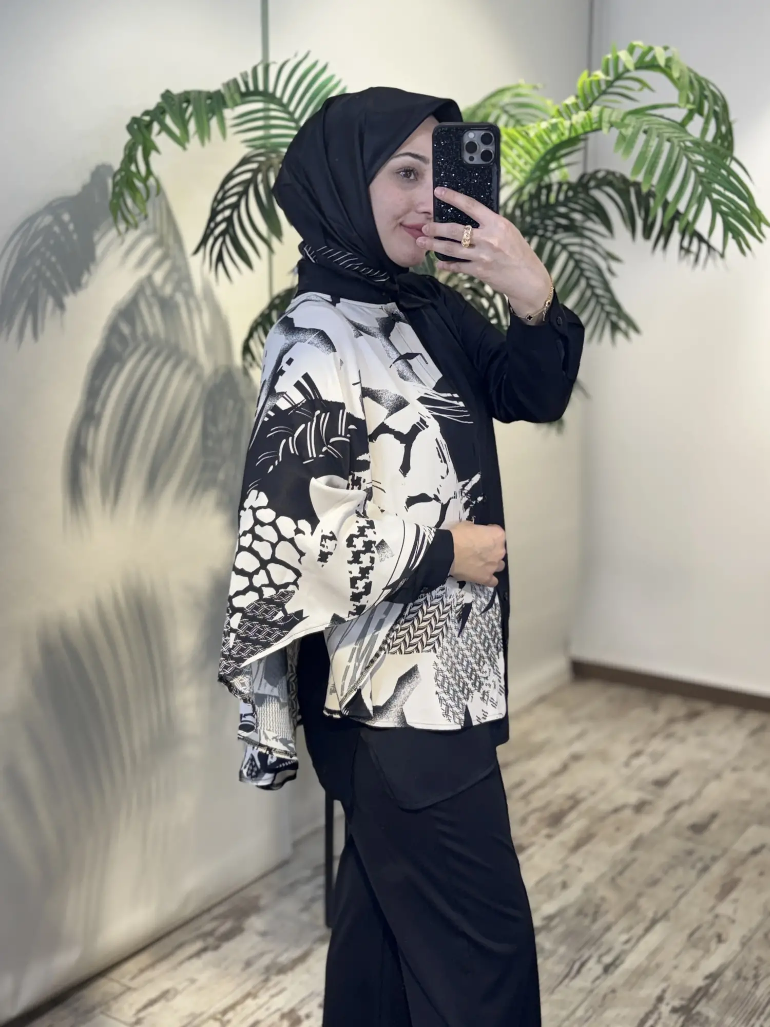 Tığ Triko Çırarılabilir Şal Kombinli Gömlek GML4047