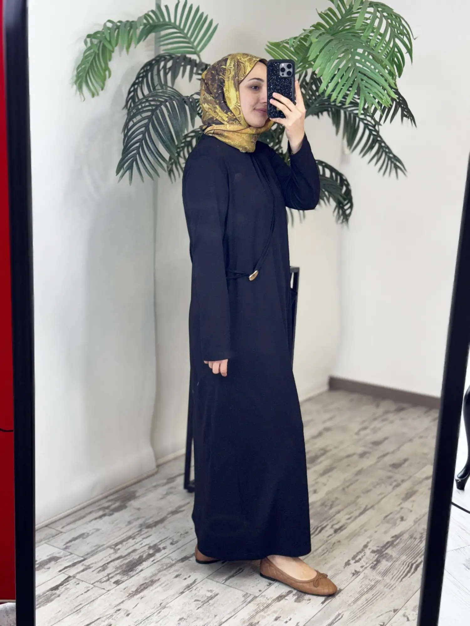 Almarwah Cep Detaylı Rahat Penye Elbise 303923