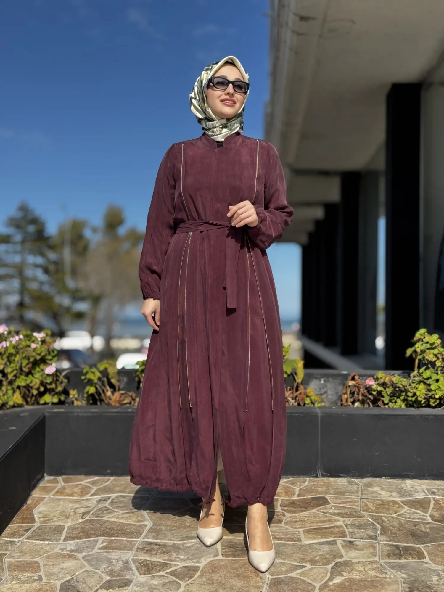 Misswhence İki Yanı Fermuarlı Çıtçıt Kapamalı Cupra İpek Farece / Pardesü 39501