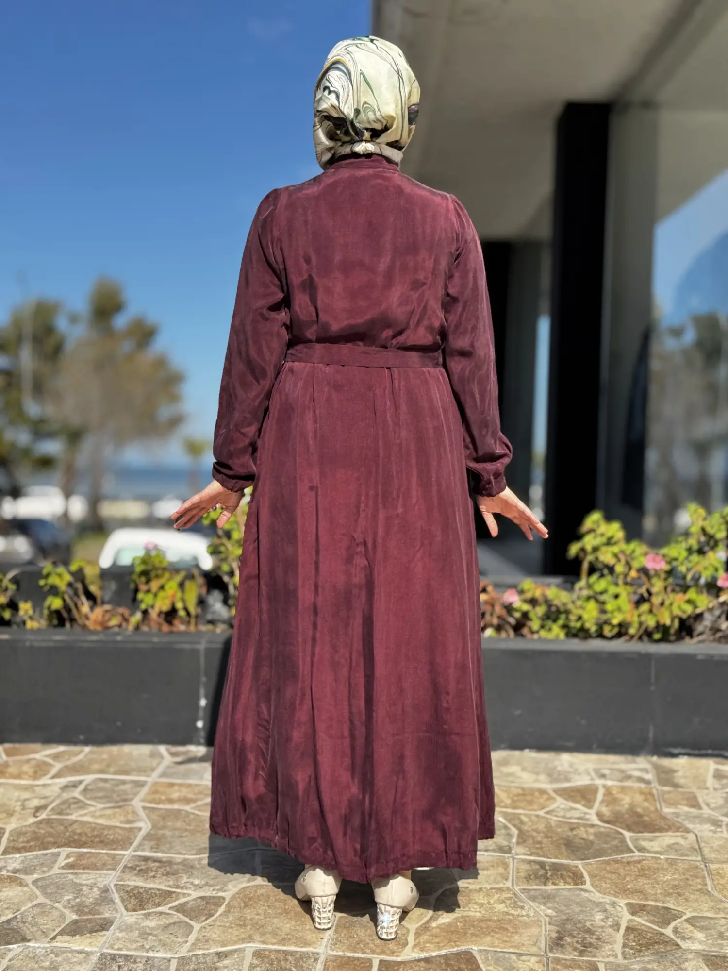 Misswhence İki Yanı Fermuarlı Çıtçıt Kapamalı Cupra İpek Farece / Pardesü 39501