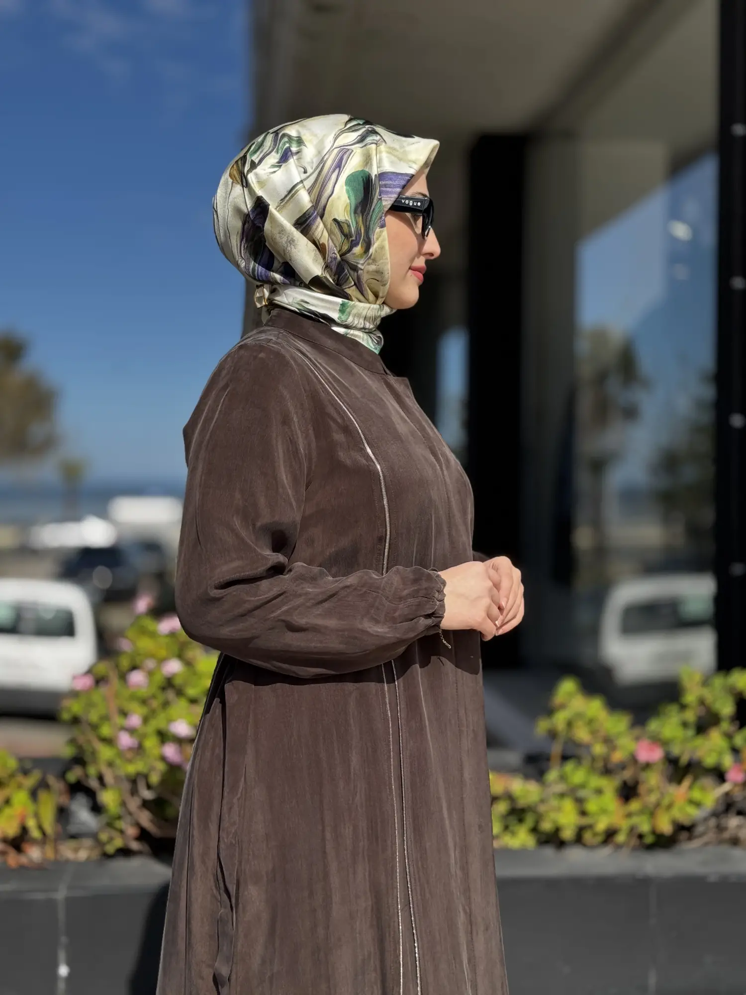 Misswhence İki Yanı Fermuarlı Çıtçıt Kapamalı Cupra İpek Farece / Pardesü 39501