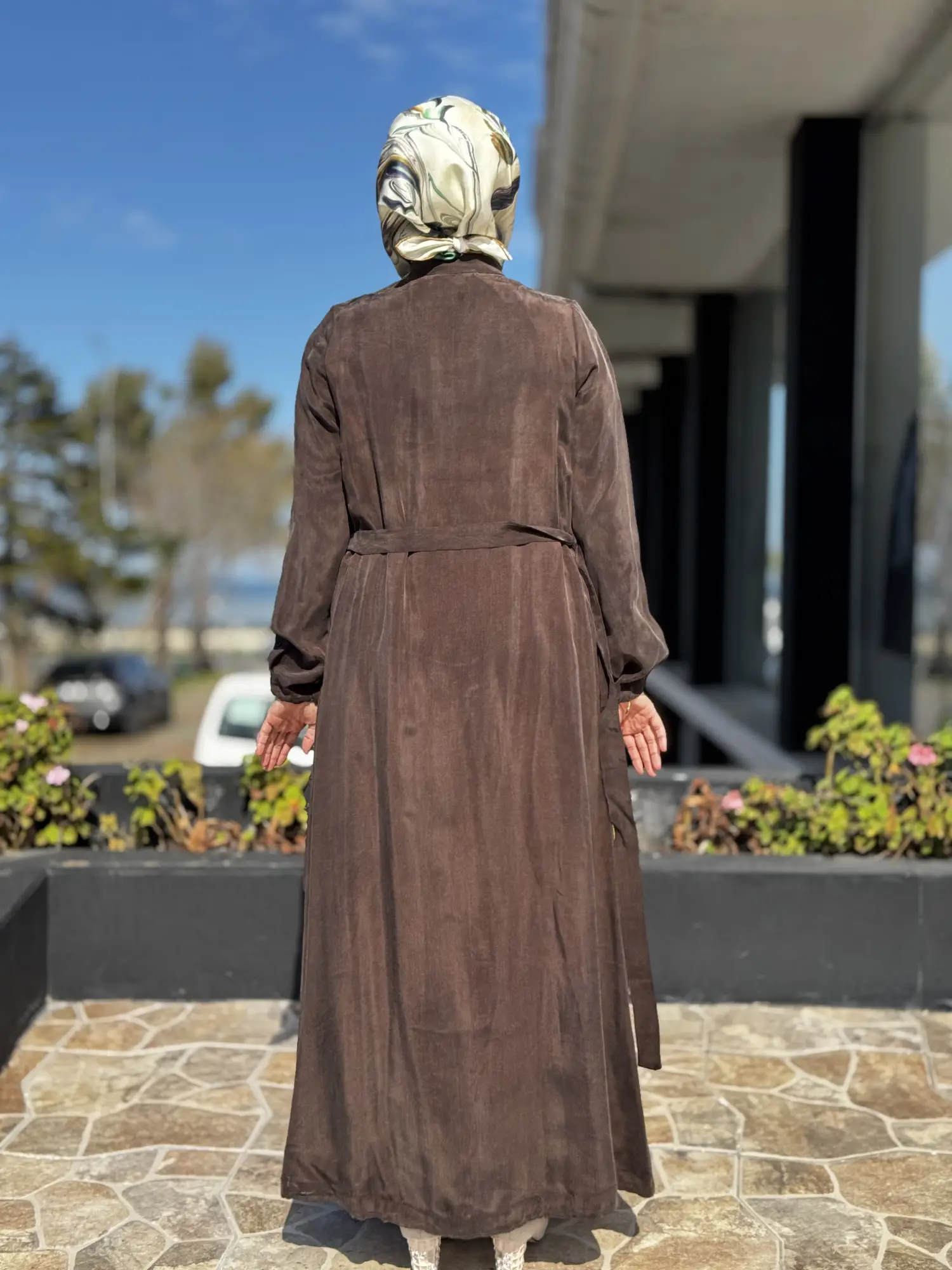 Misswhence İki Yanı Fermuarlı Çıtçıt Kapamalı Cupra İpek Farece / Pardesü 39501