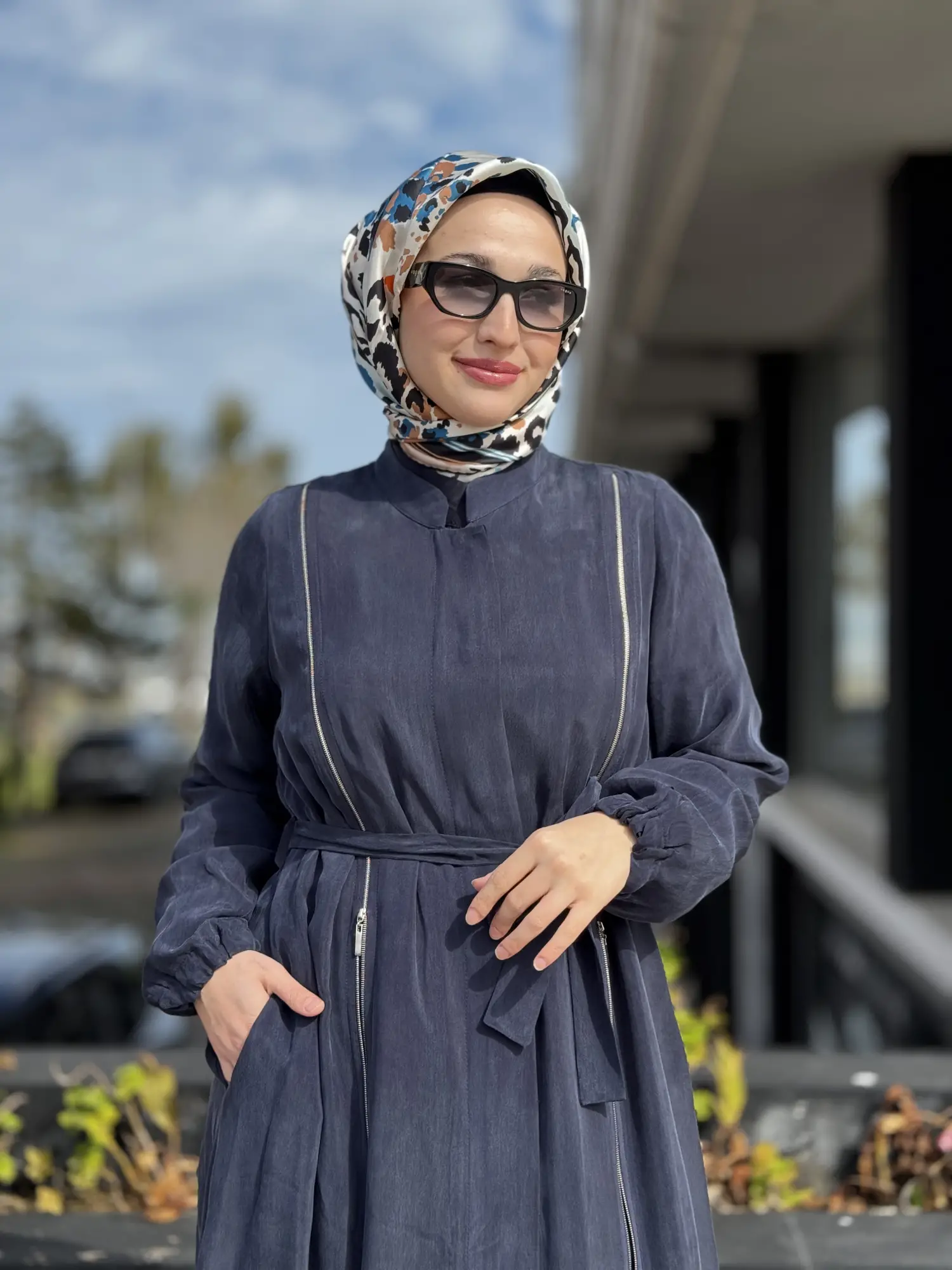 Misswhence İki Yanı Fermuarlı Çıtçıt Kapamalı Cupra İpek Farece / Pardesü 39501