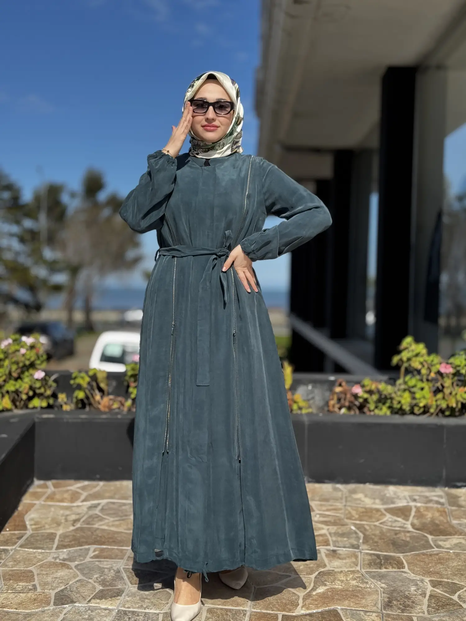 Misswhence İki Yanı Fermuarlı Çıtçıt Kapamalı Cupra İpek Farece / Pardesü 39501