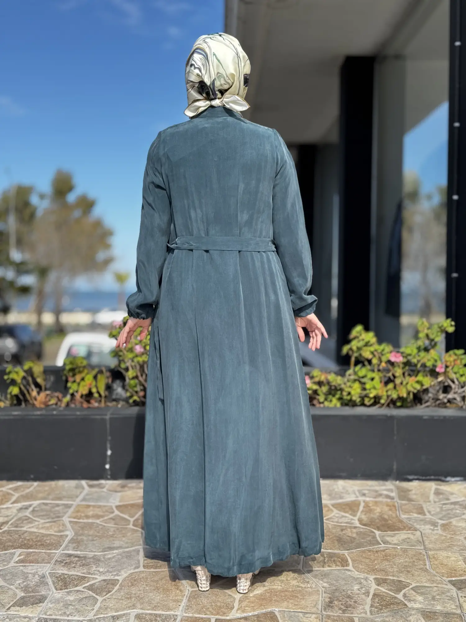 Misswhence İki Yanı Fermuarlı Çıtçıt Kapamalı Cupra İpek Farece / Pardesü 39501