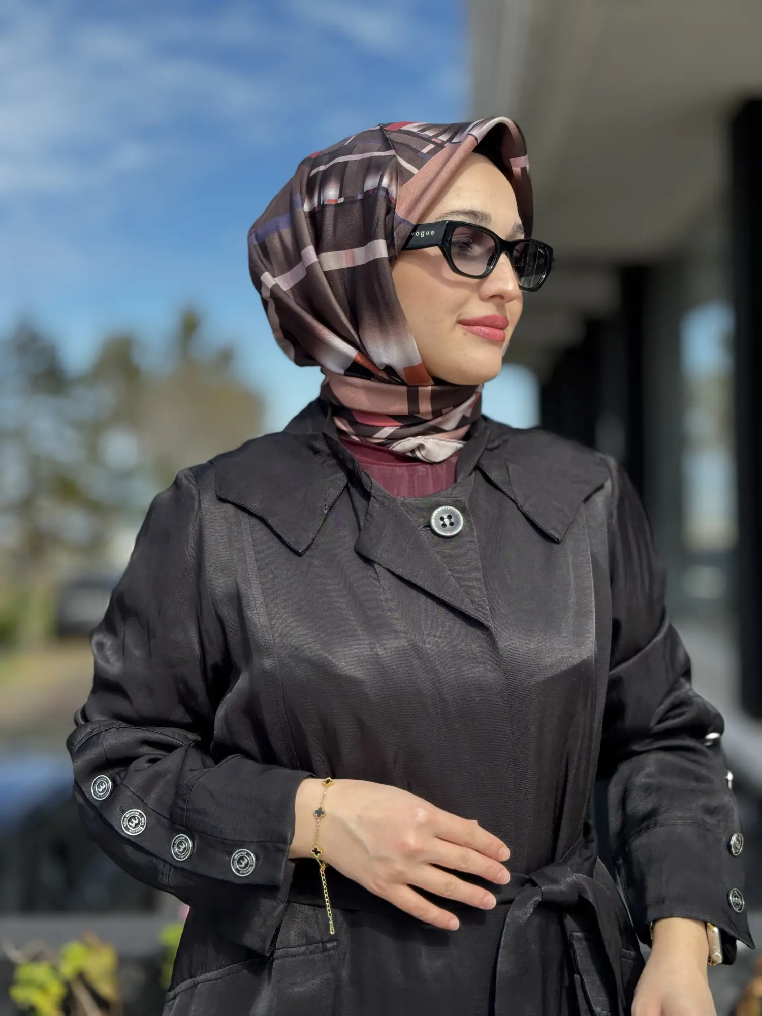 Misswhence Cep Detaylı Kapüşonlu Chanel Keten Pardesü 39504