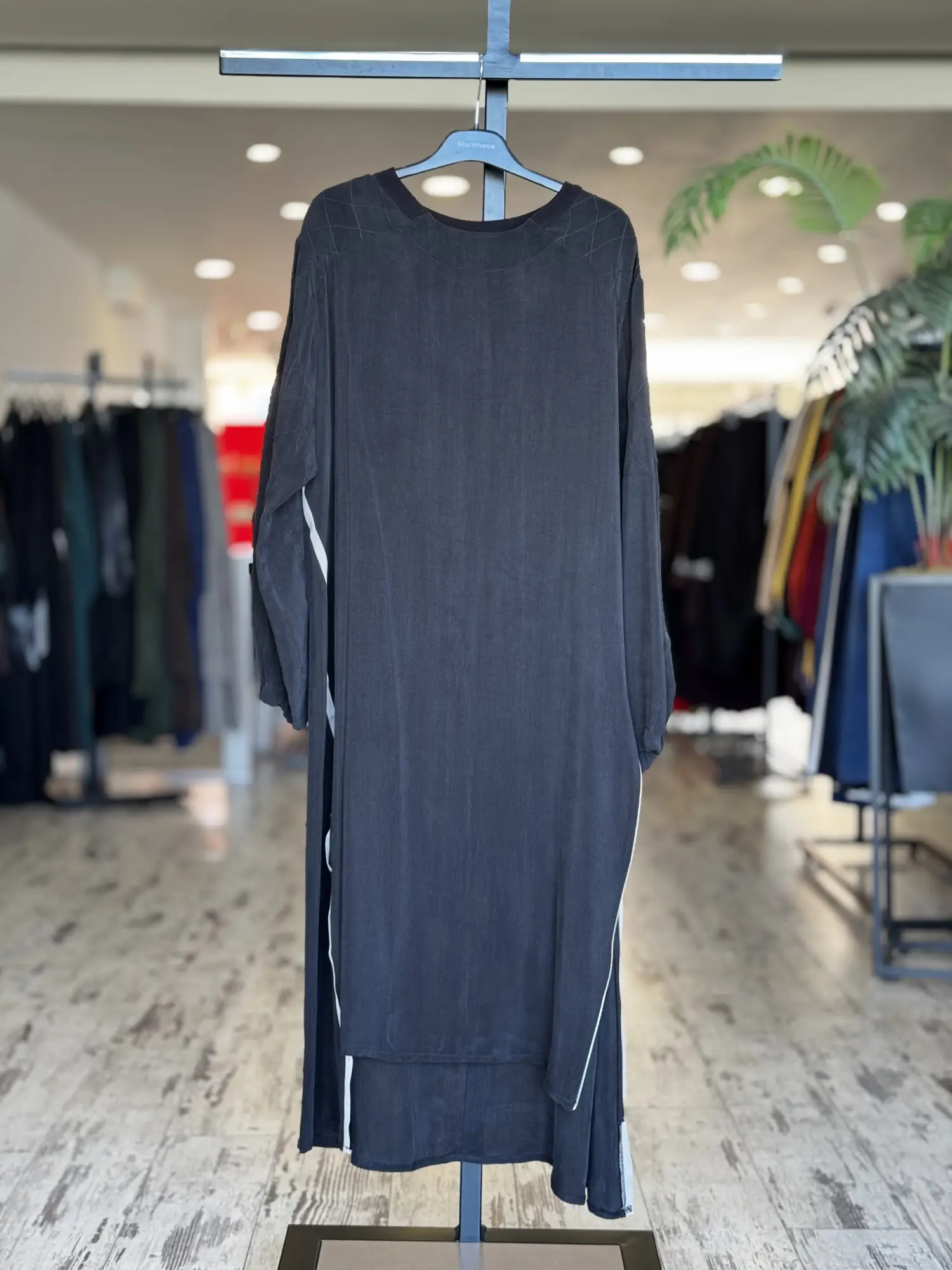 Misswhence Fermuar Detaylı Maxi Boy Cupra İpek Tunik 39031