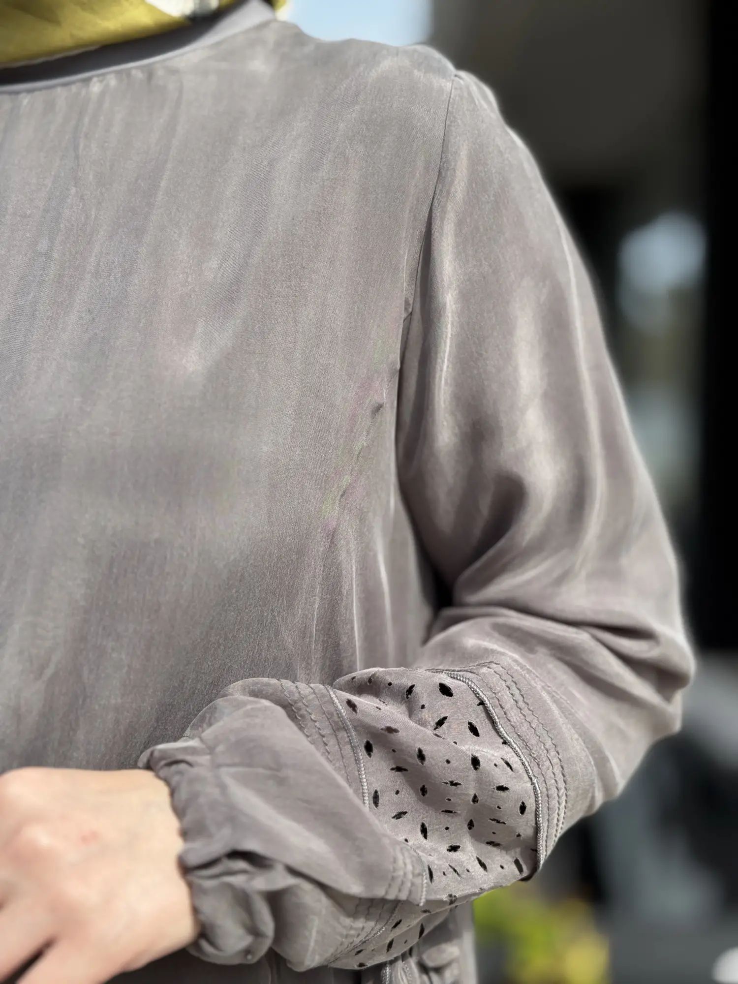 Misswhence Lazer Kesim Detaylı Asimetrik Cupra İpek Tunik Pantolon Takım 39003