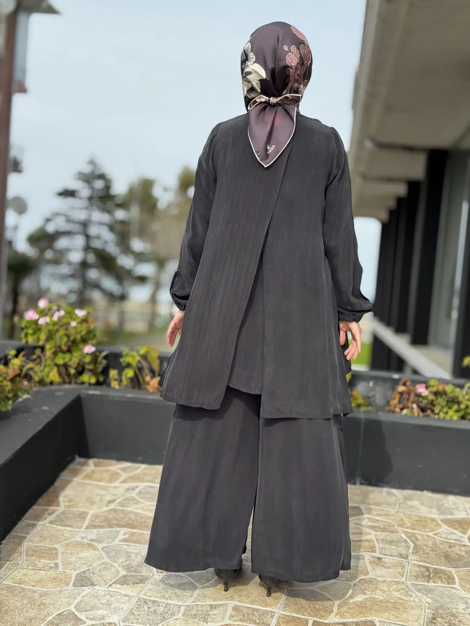 Misswhence 3 lü Cupra İpek Ceket Tunik Pantolon Takım 39208