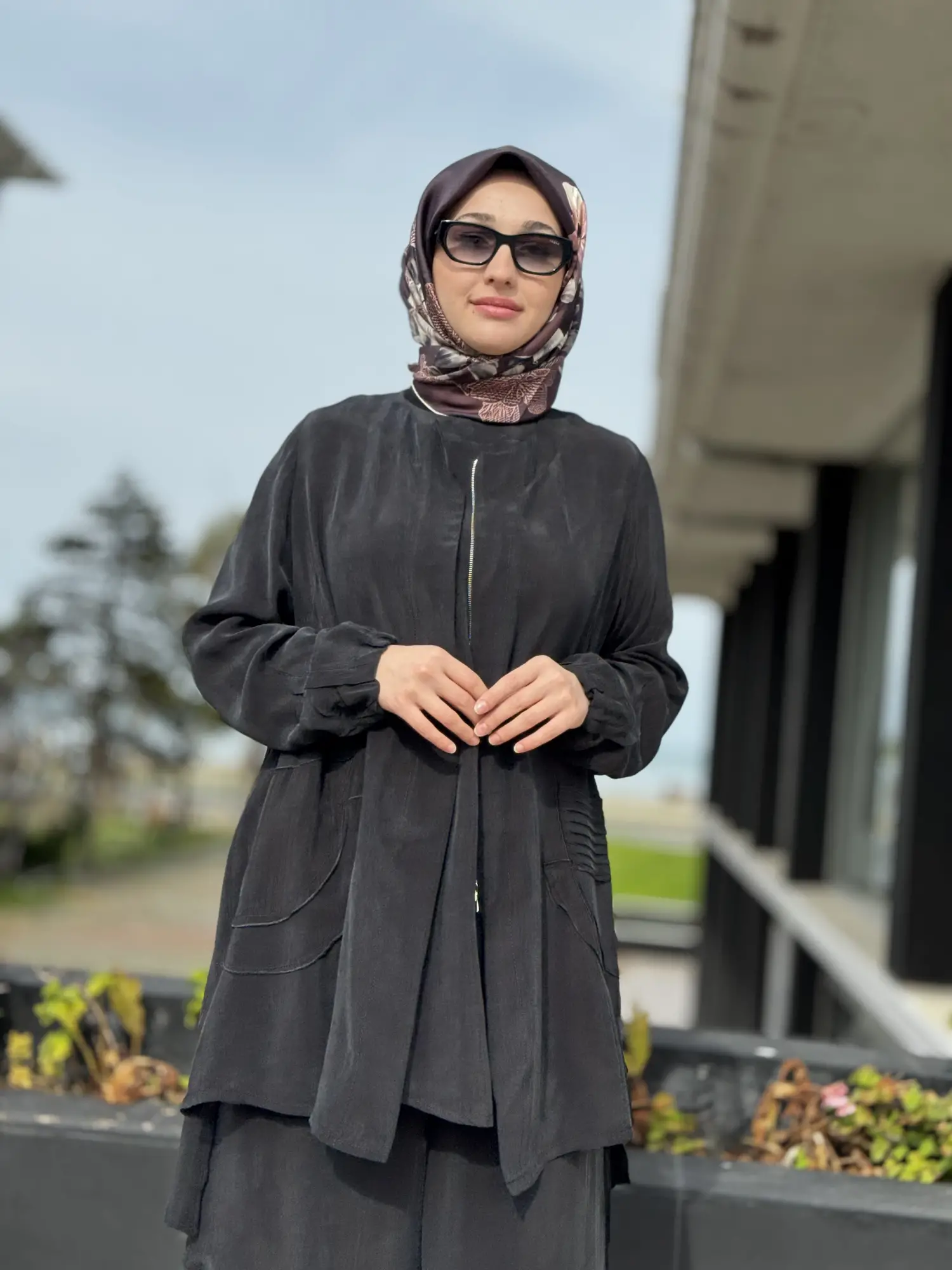 Misswhence 3 lü Cupra İpek Ceket Tunik Pantolon Takım 39208