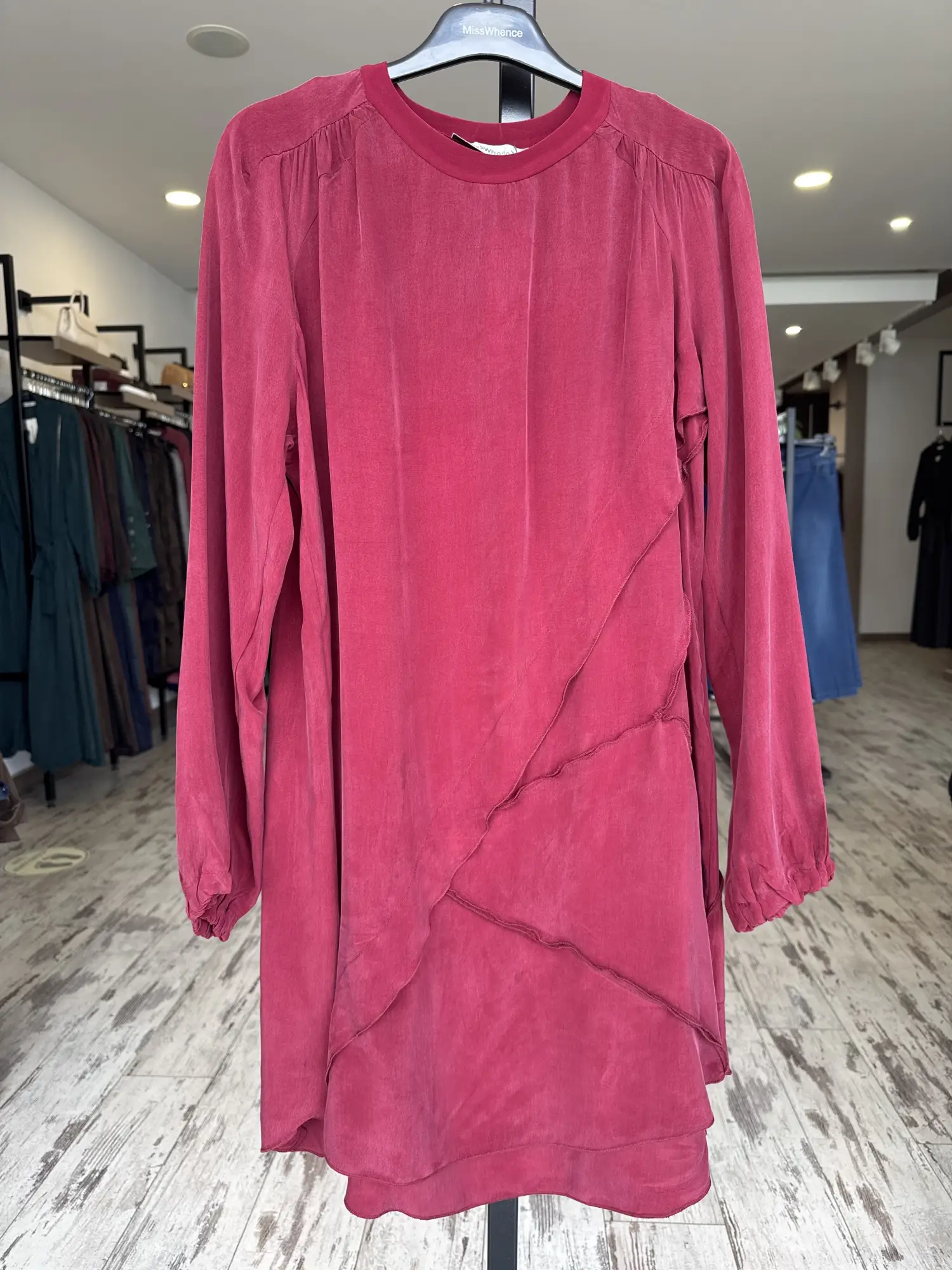 Misswhence Nervür Detaylı Cupra İpek Tunik 39017