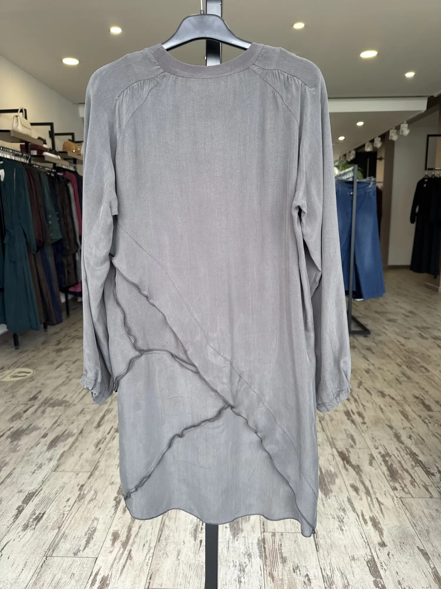 Misswhence Nervür Detaylı Cupra İpek Tunik 39017