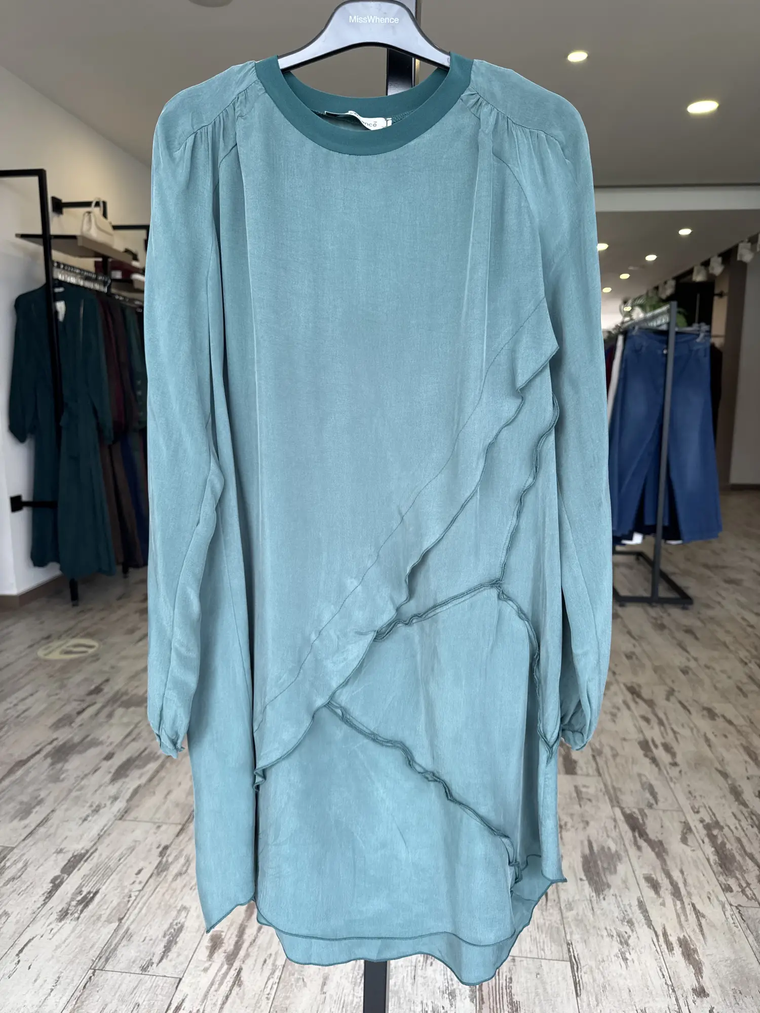 Misswhence Nervür Detaylı Cupra İpek Tunik 39017