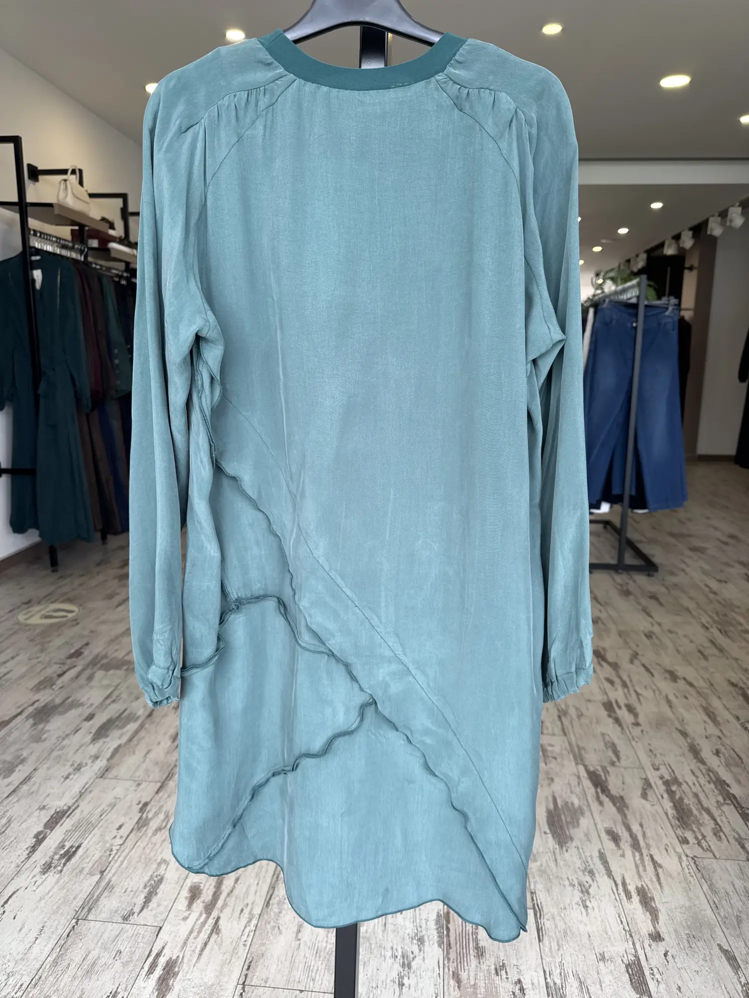 Misswhence Nervür Detaylı Cupra İpek Tunik 39017