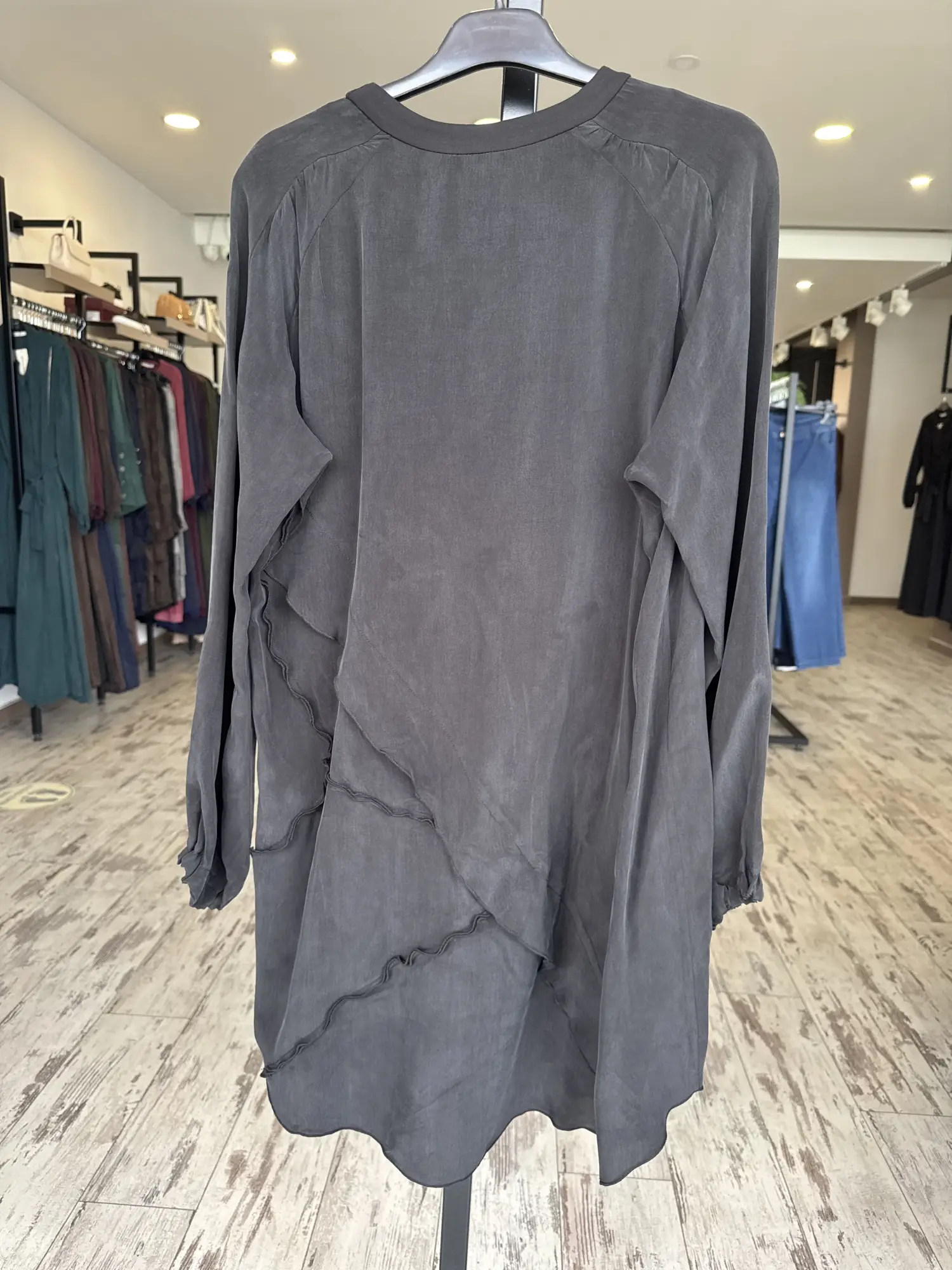 Misswhence Nervür Detaylı Cupra İpek Tunik 39017