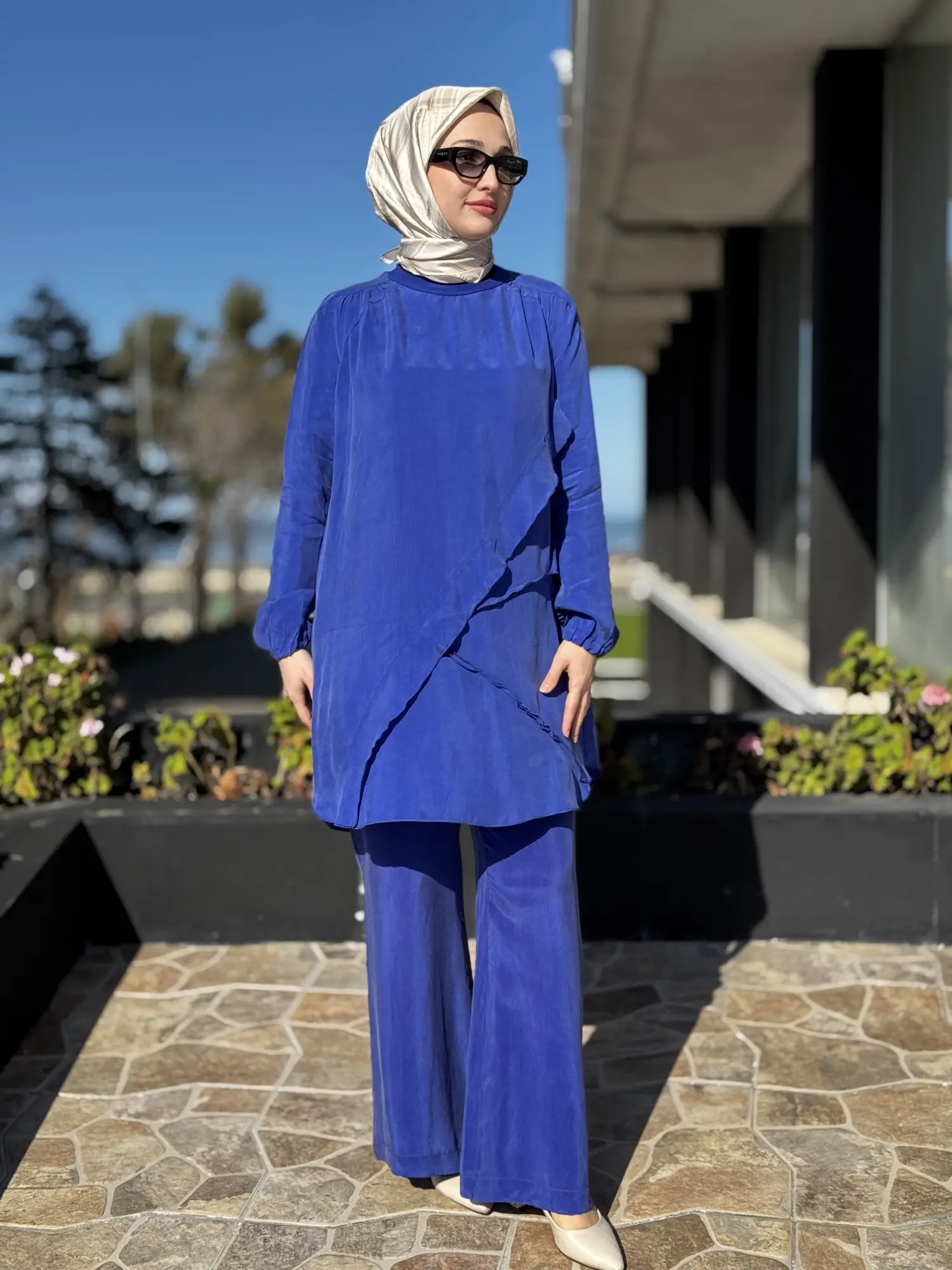 Misswhence Nervür Detaylı Cupra İpek Tunik 39017