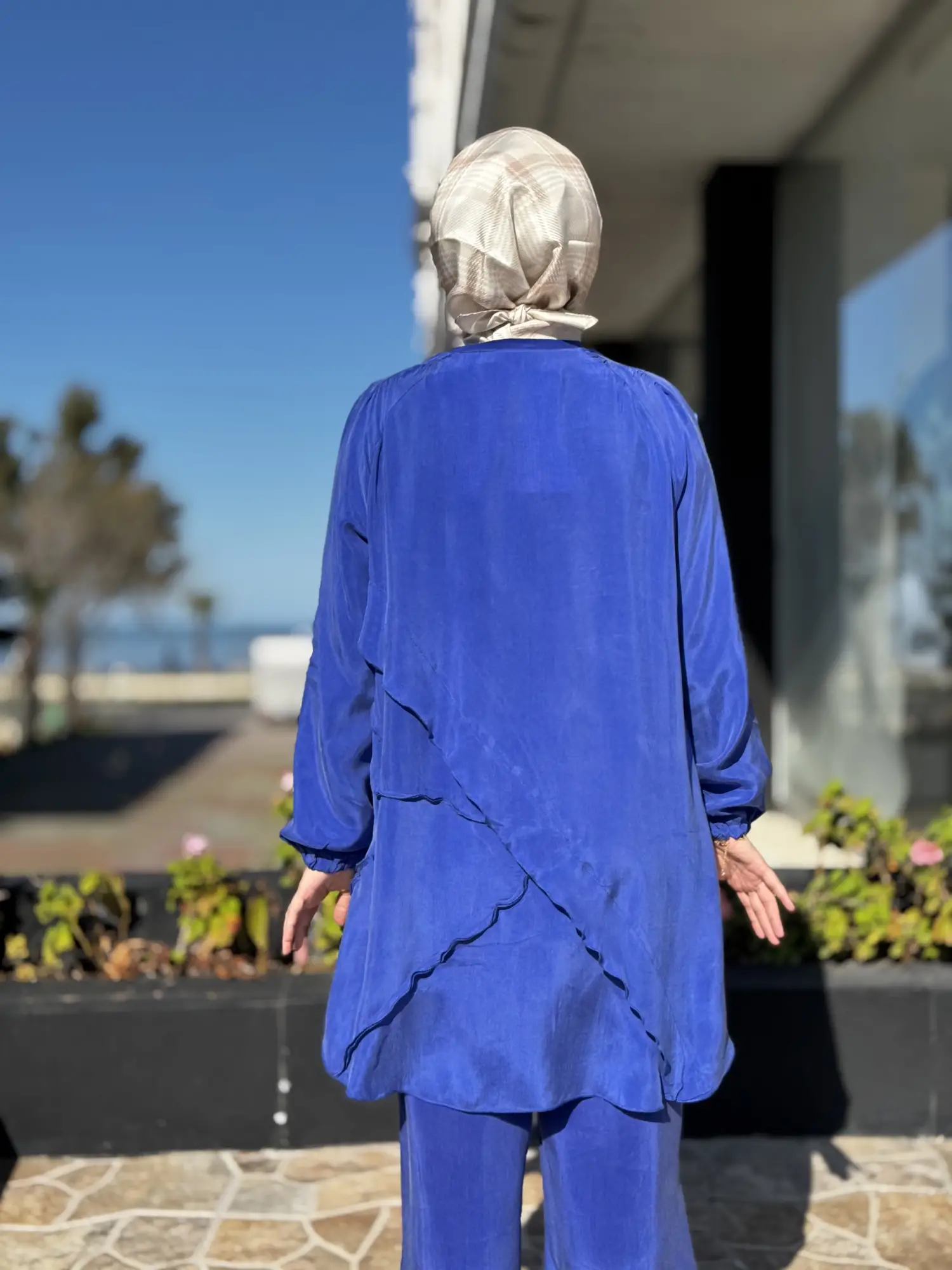 Misswhence Nervür Detaylı Cupra İpek Tunik 39017