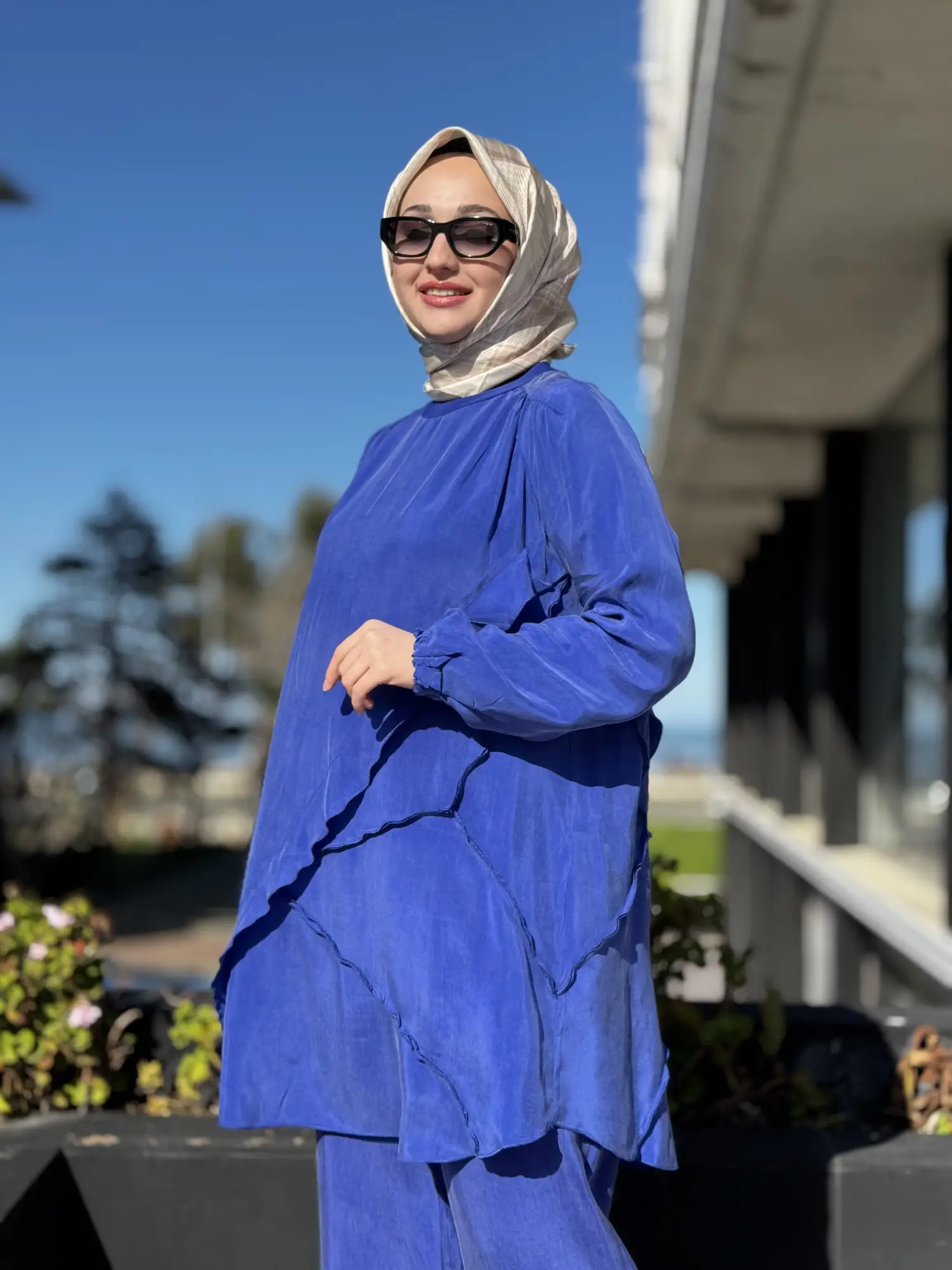 Misswhence Nervür Detaylı Cupra İpek Tunik 39017