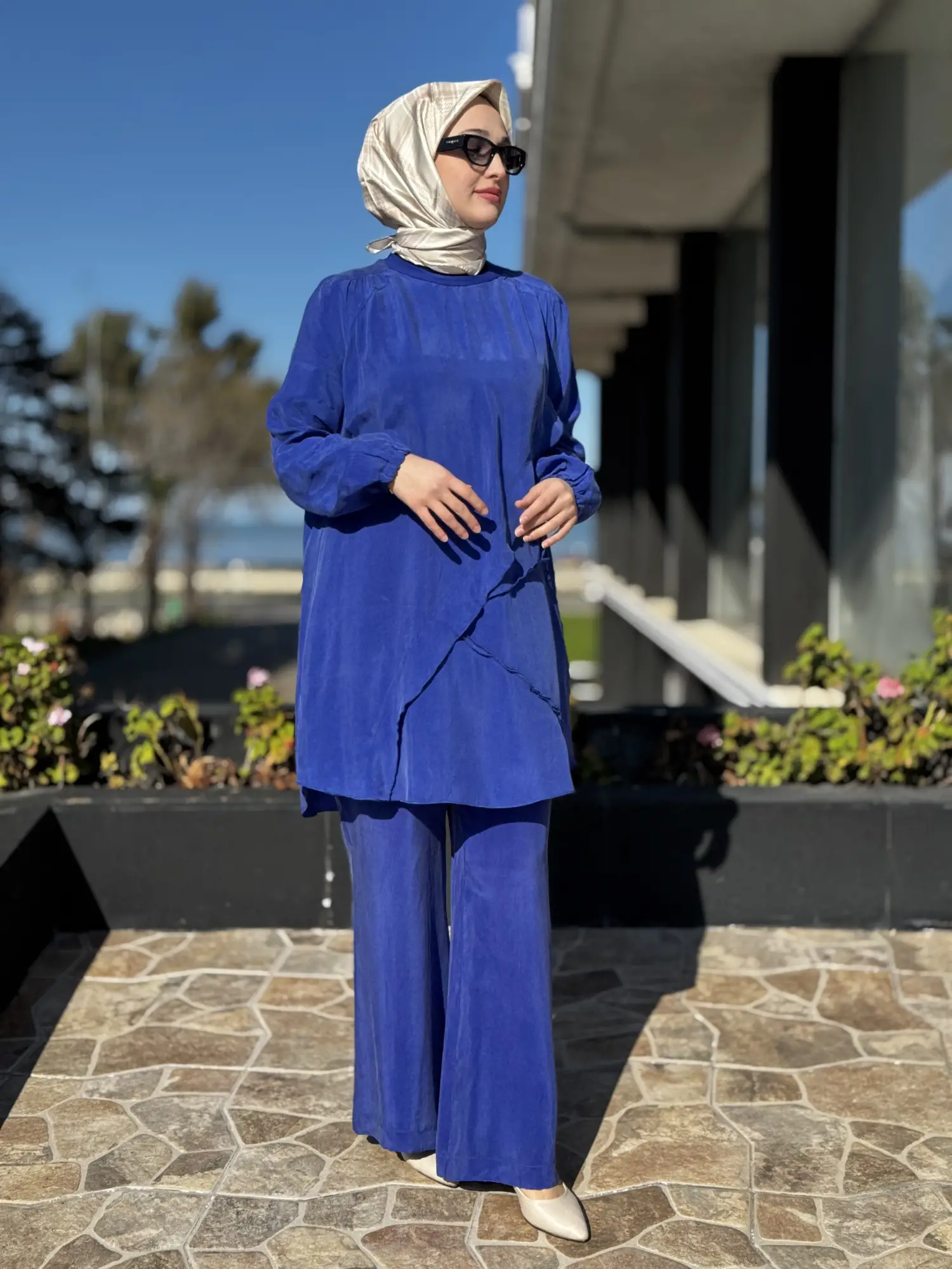 Misswhence Nervür Detaylı Cupra İpek Tunik 39017