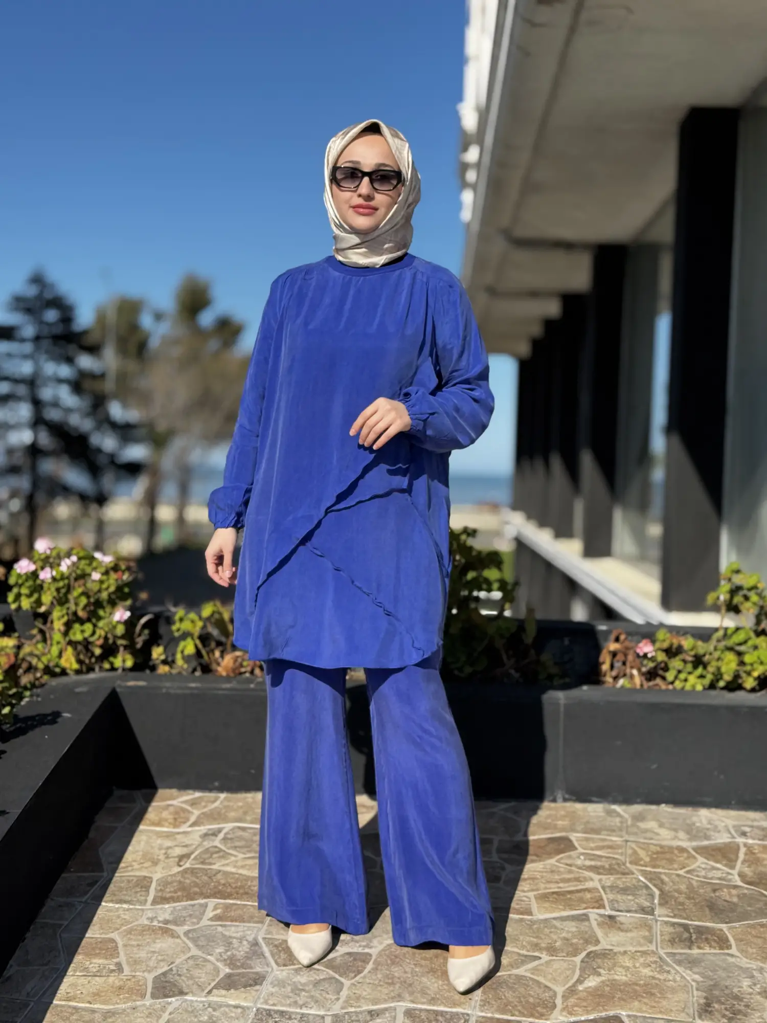 Misswhence Nervür Detaylı Cupra İpek Tunik 39017