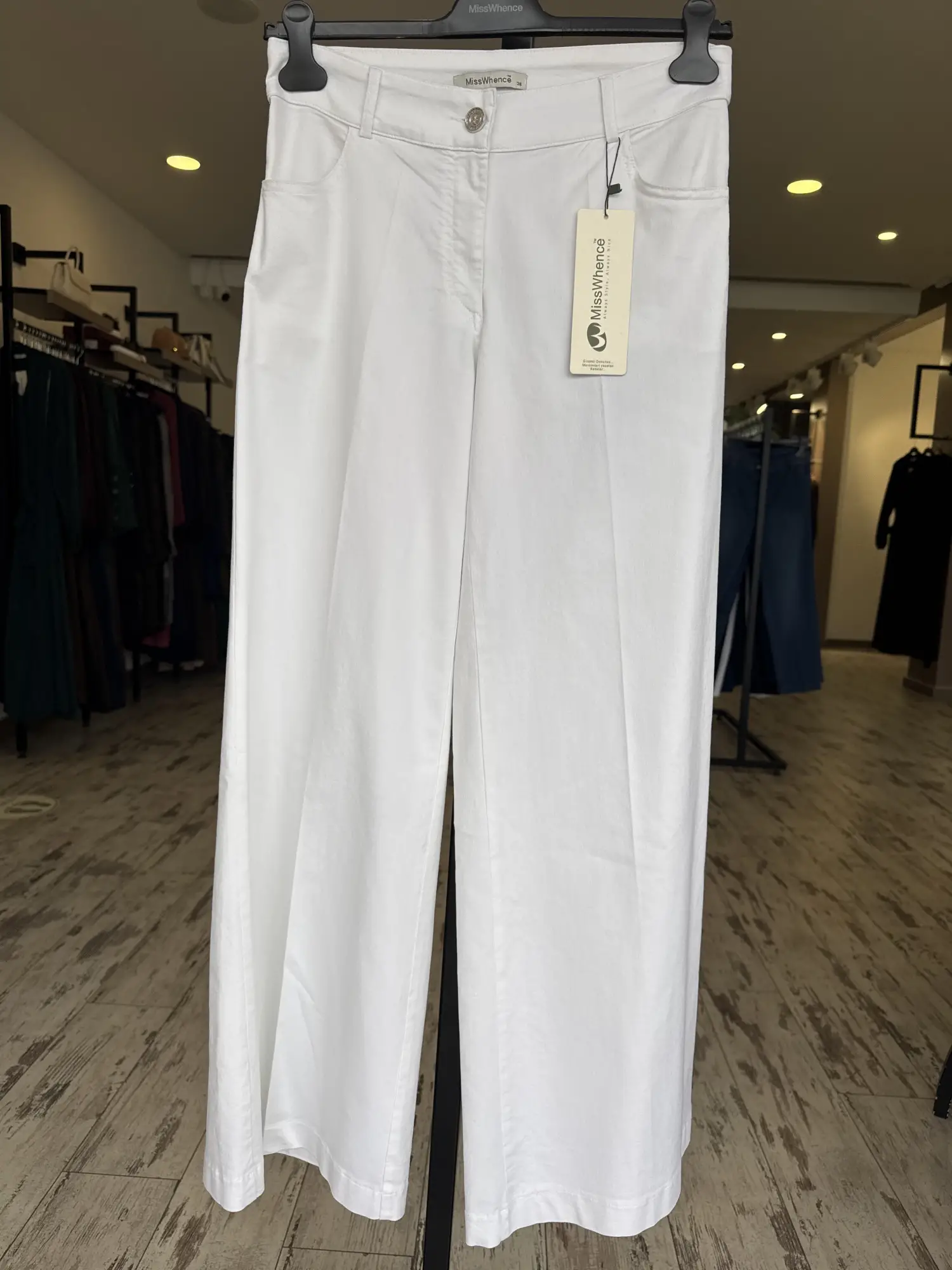 Misswhence Likralı Bol Paça Kot Pantolon 39106