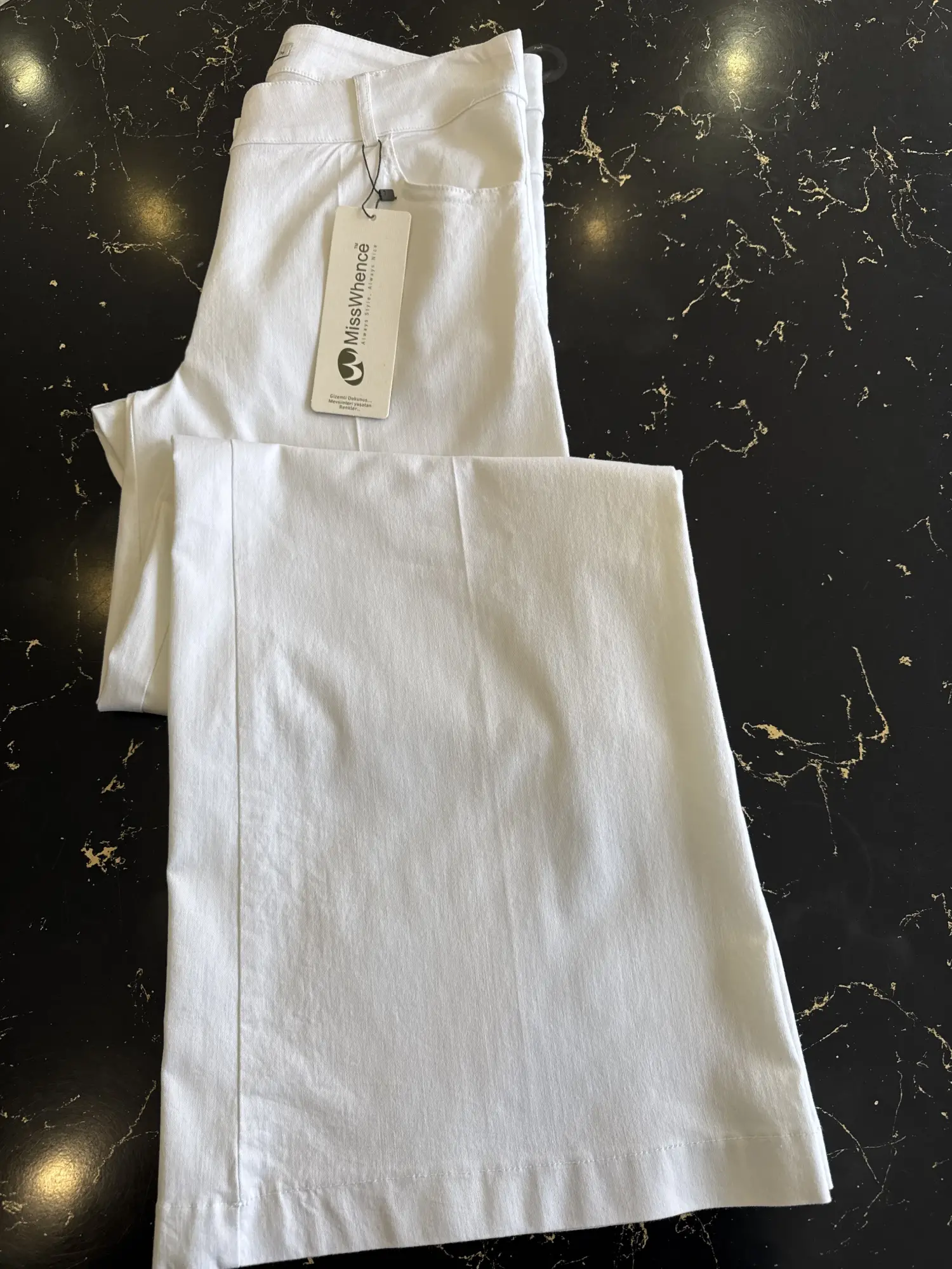 Misswhence Likralı Bol Paça Kot Pantolon 39106