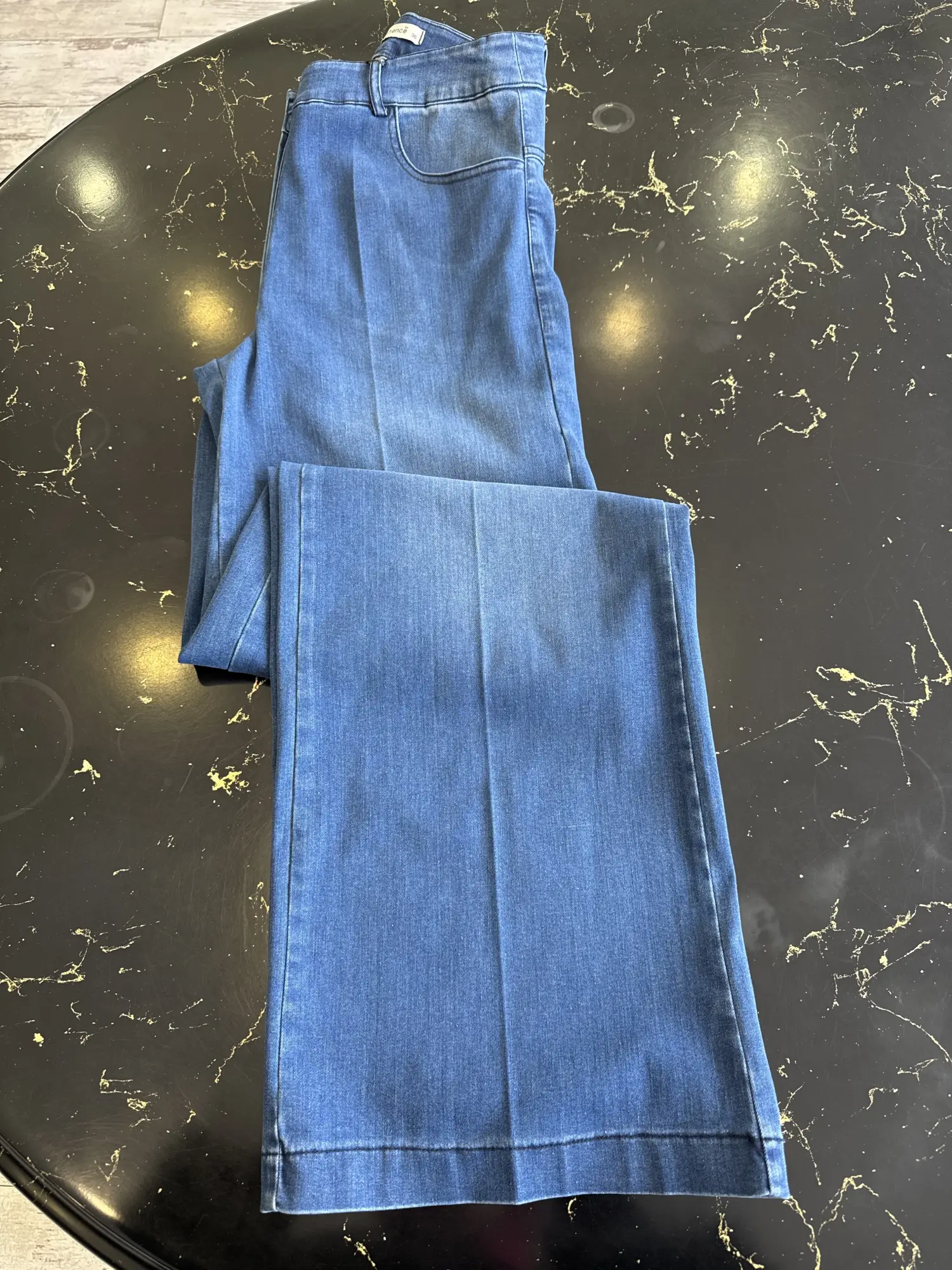 Misswhence Likralı Geniş Paça Kot Pantolon 39122