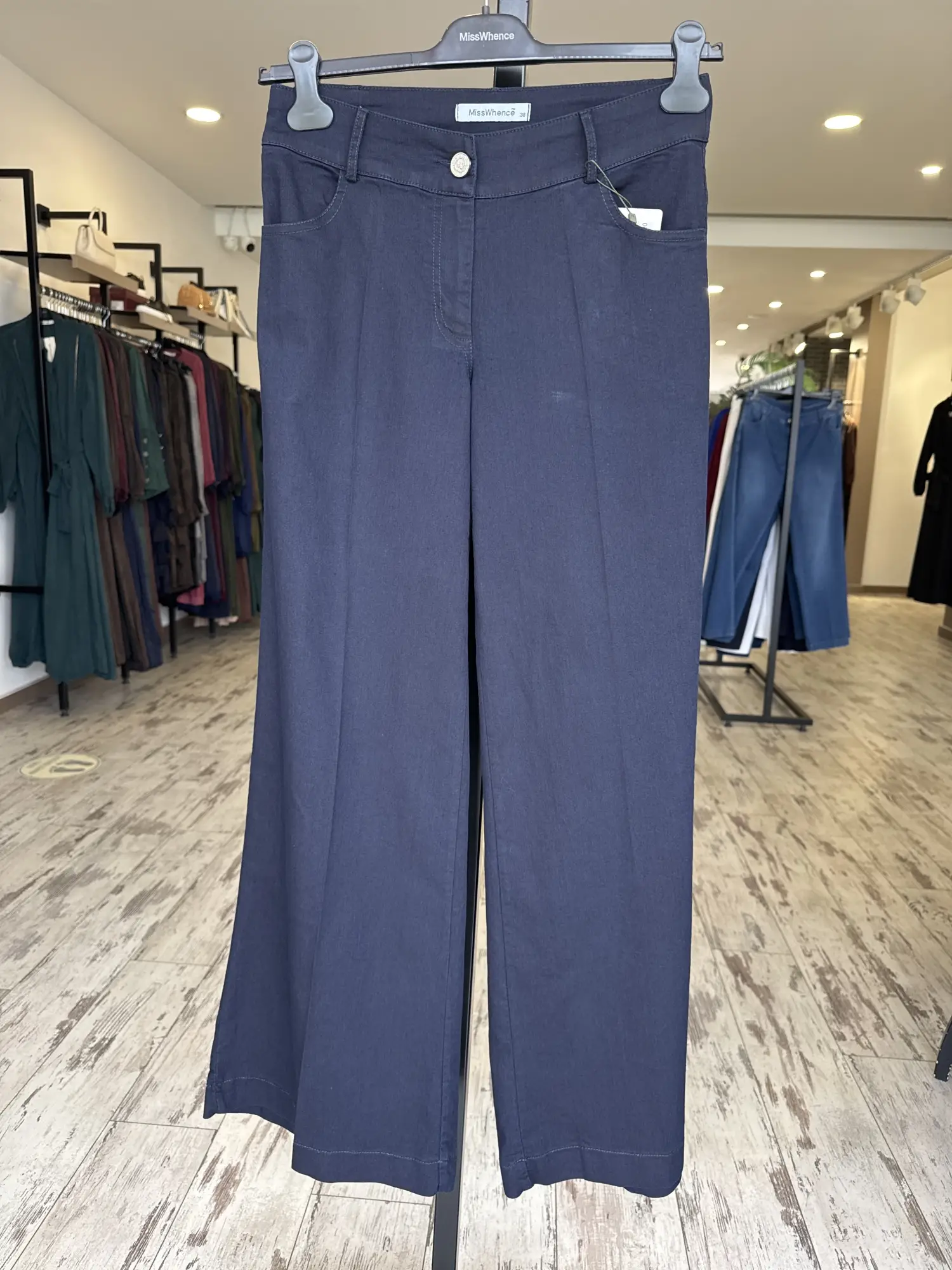 Misswhence Likralı Geniş Paça Kot Pantolon 39105