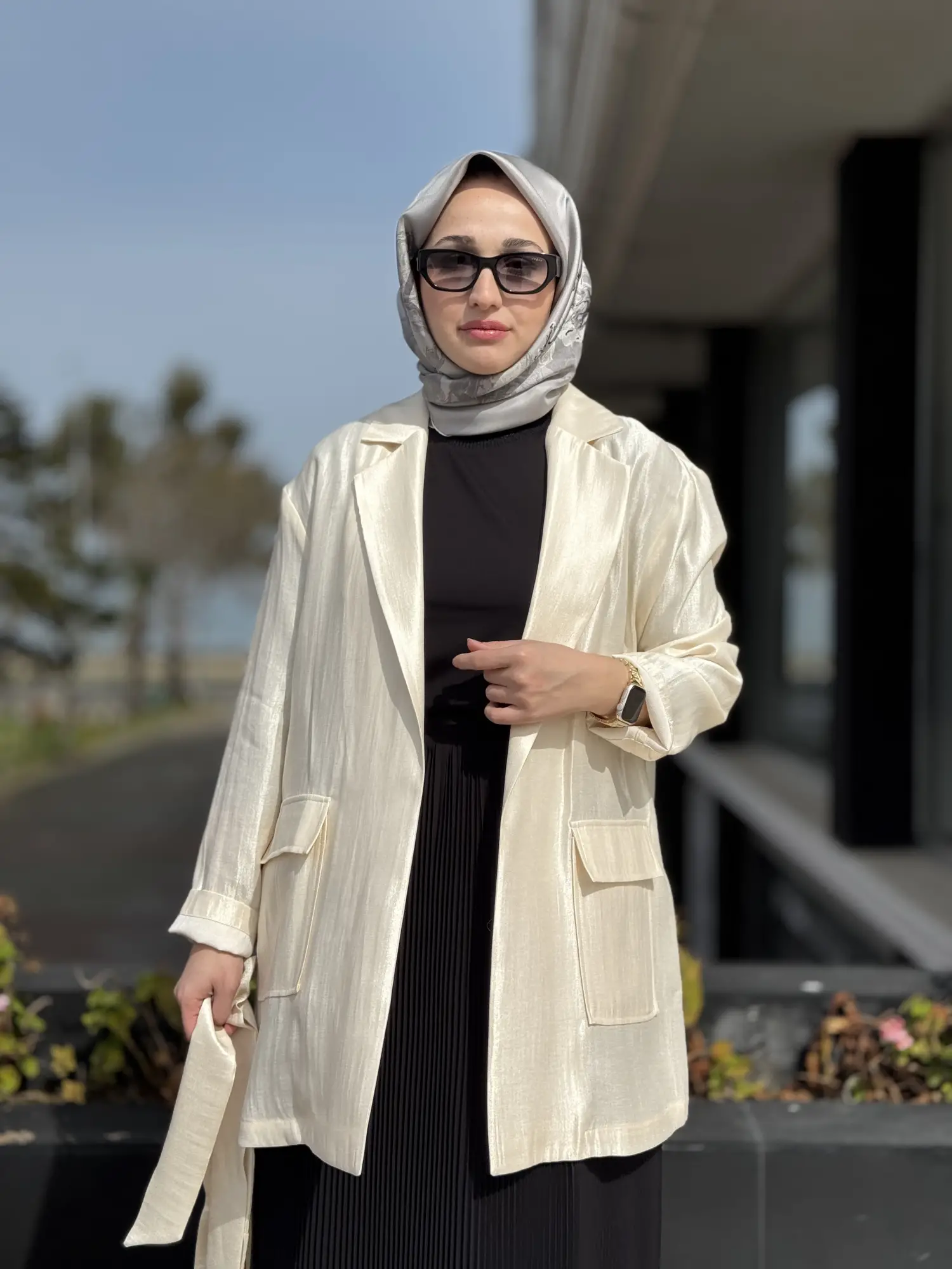 Kahma Cepli Kuşaklı Ceket