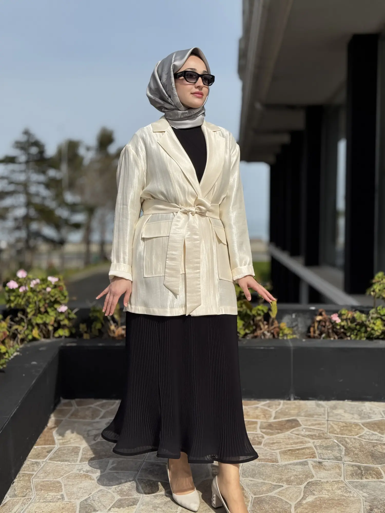 Kahma Cepli Kuşaklı Ceket