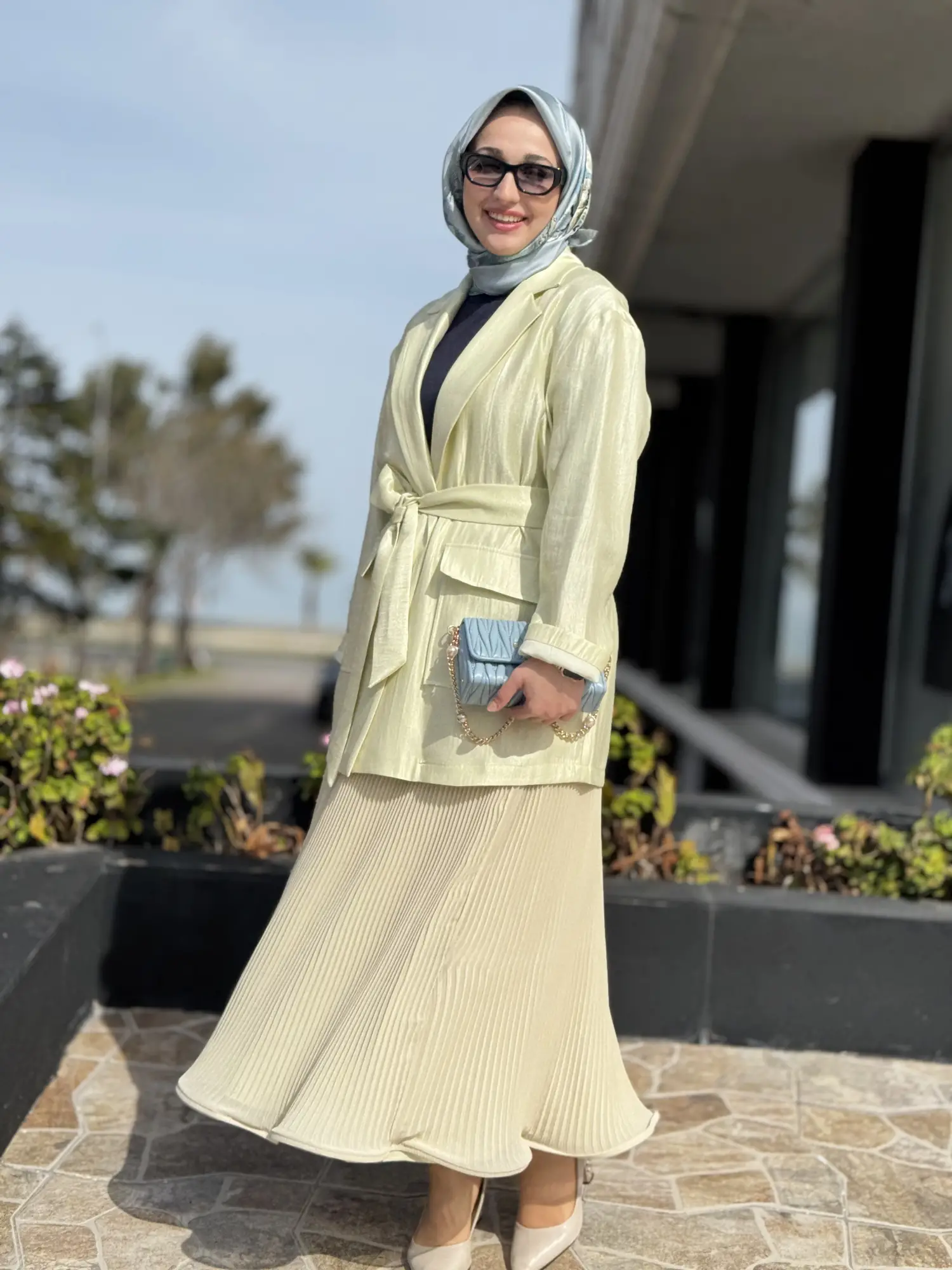 Kahma Cepli Kuşaklı Ceket