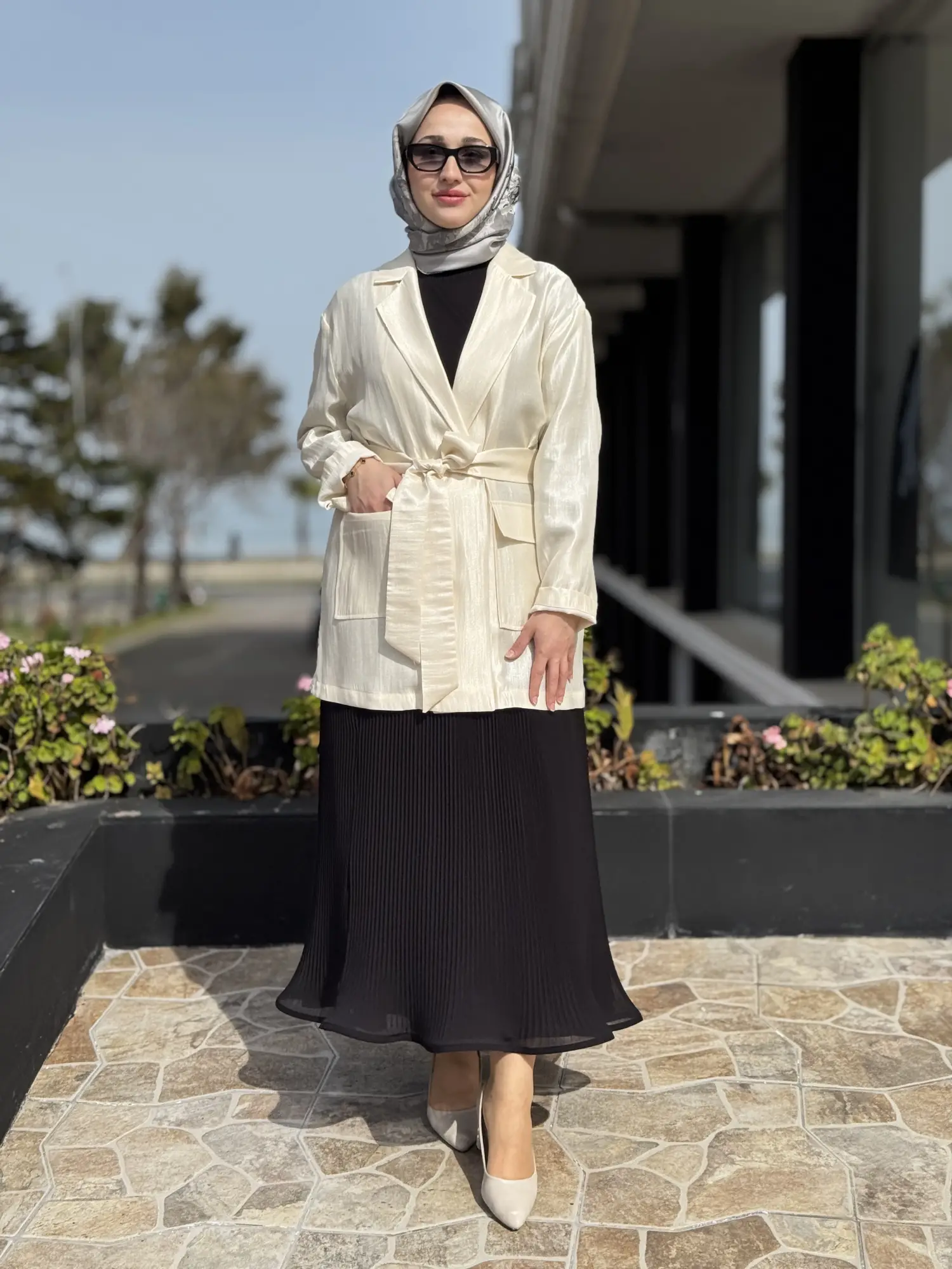 Kahma Cepli Kuşaklı Ceket