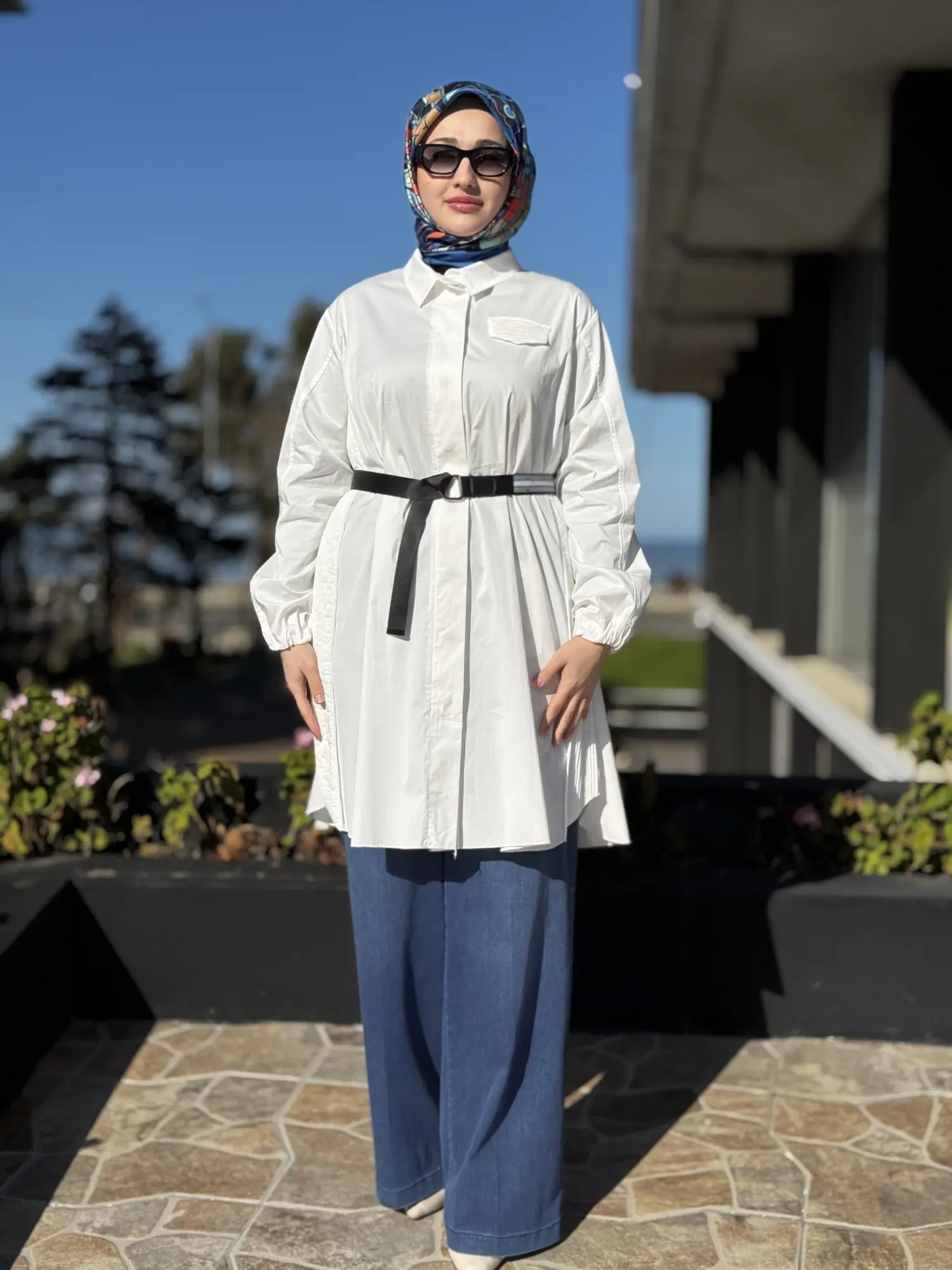 Misswhence Drape Detaylı Kemerli Gömlek 39305