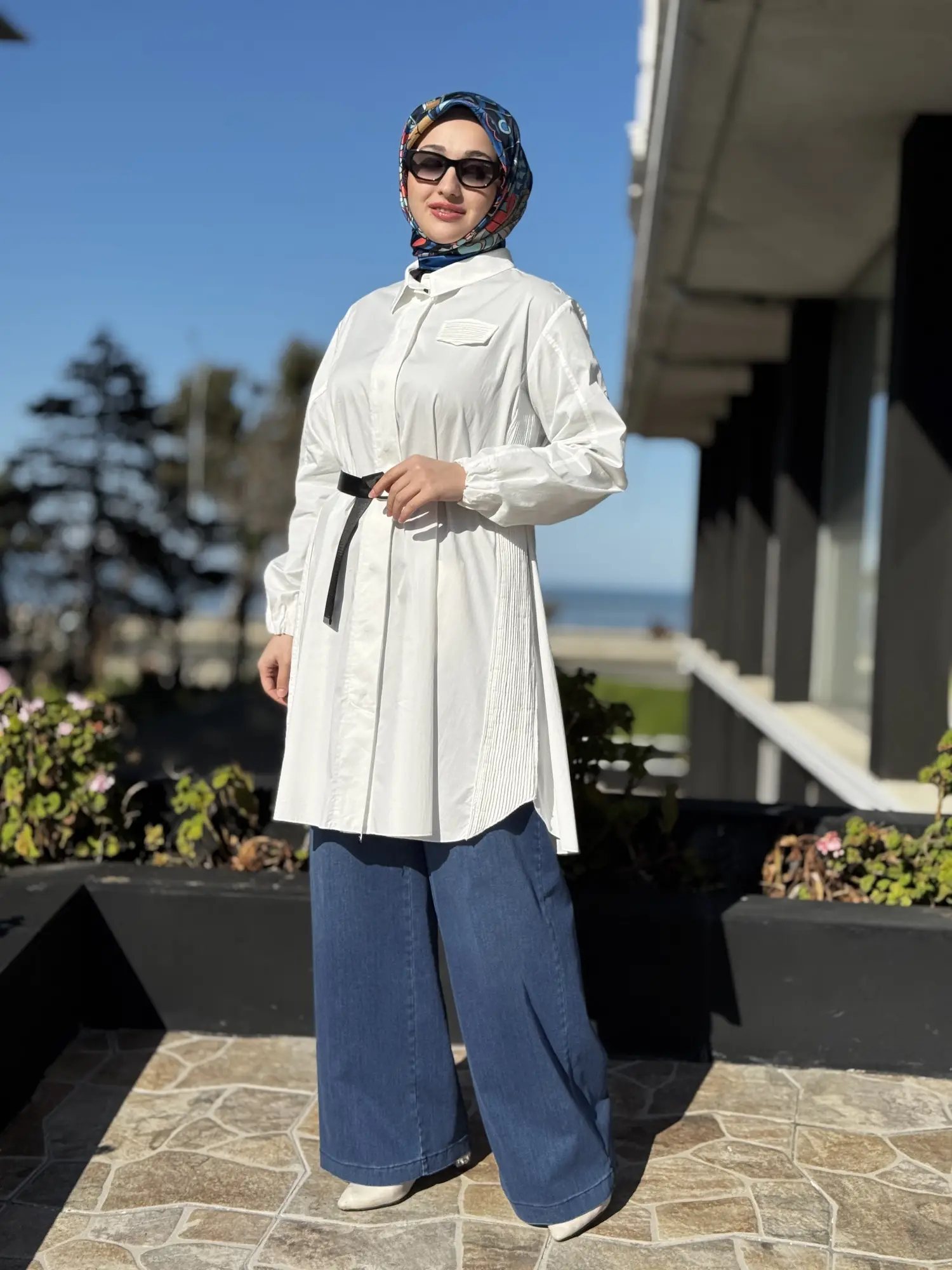 Misswhence Drape Detaylı Kemerli Gömlek 39305