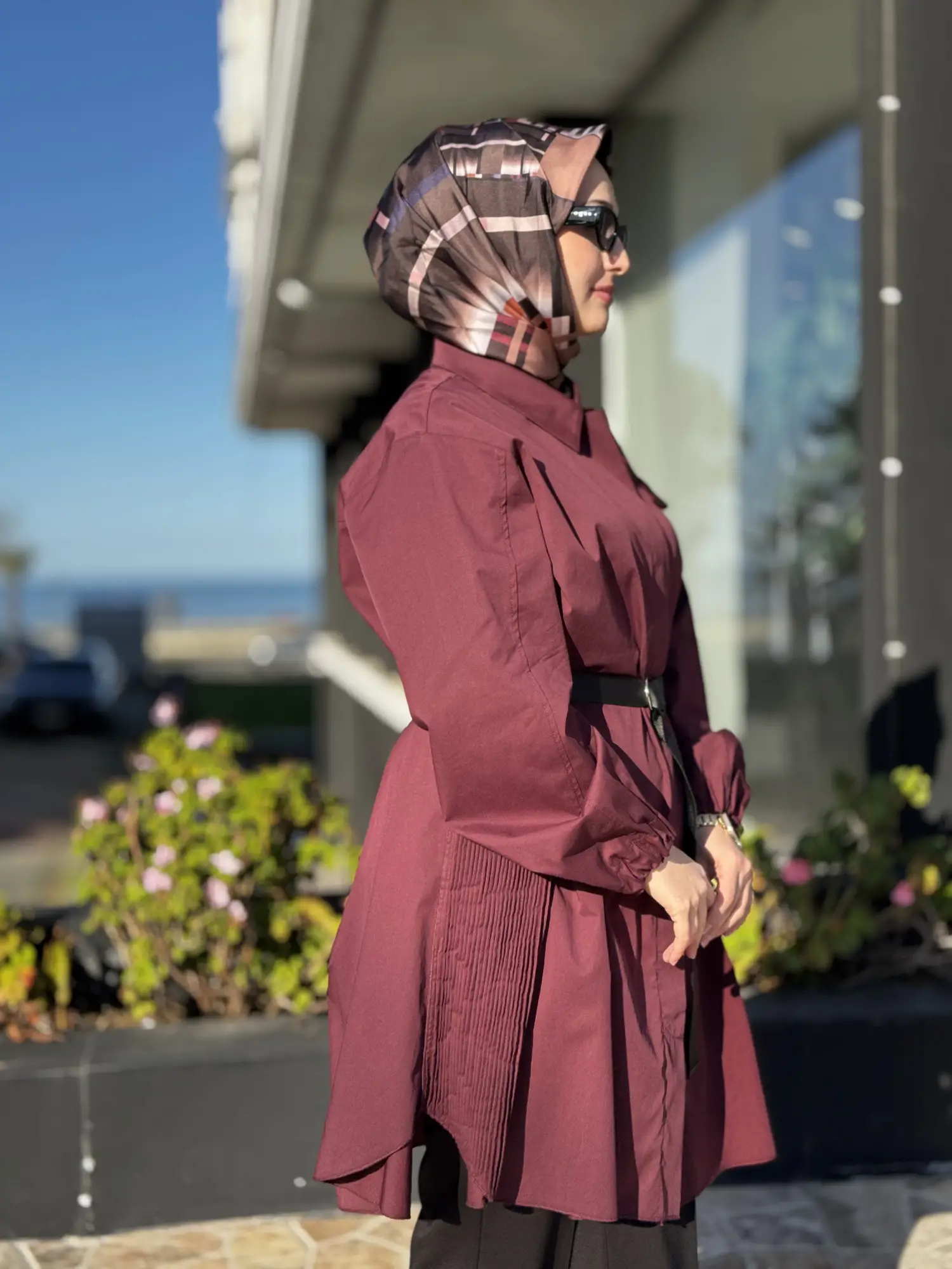 Misswhence Drape Detaylı Kemerli Gömlek 39305