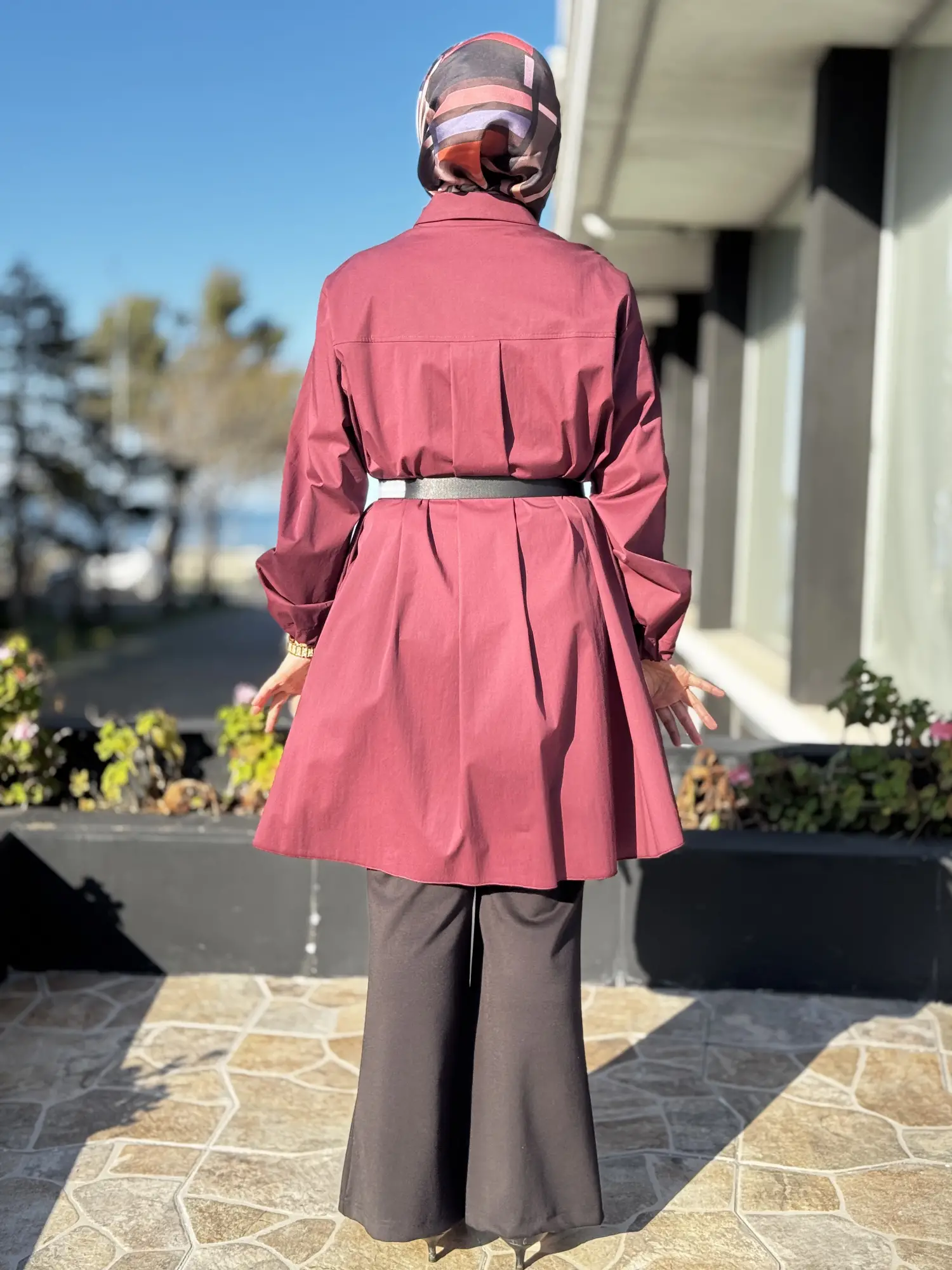 Misswhence Drape Detaylı Kemerli Gömlek 39305